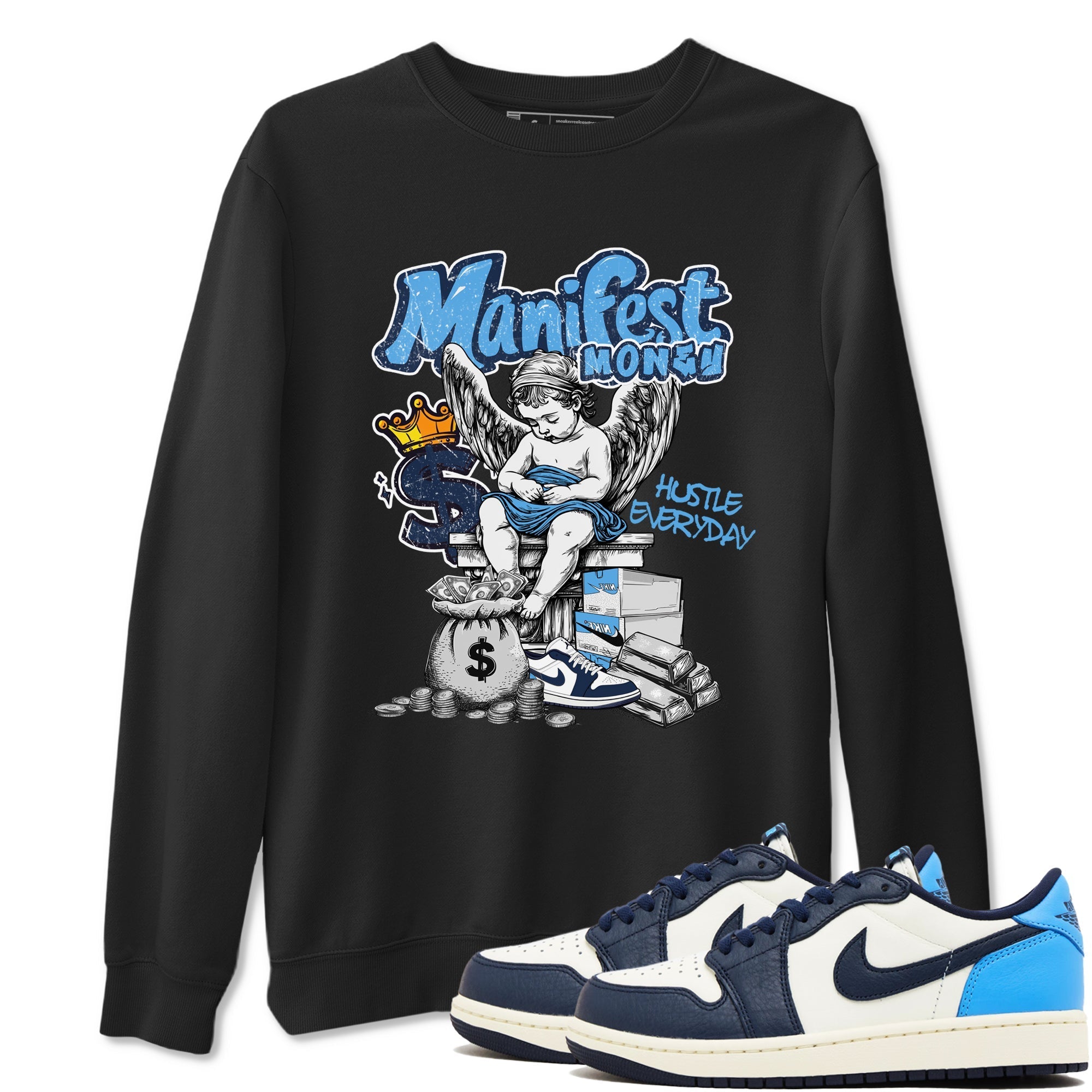 Manifest Money snkmatch Tees - Air Jordan 1 Obsidian