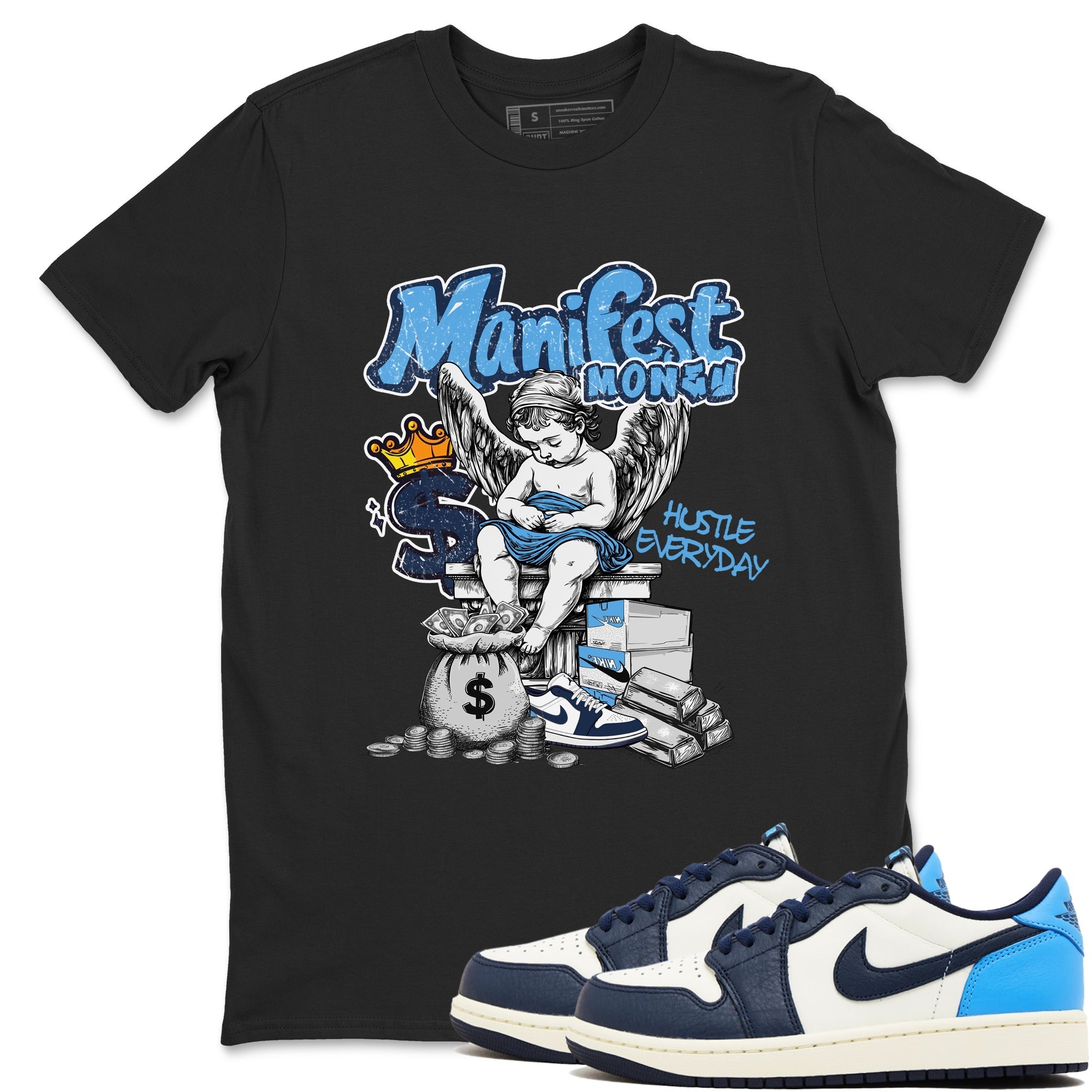 Manifest Money snkmatch Tees - Air Jordan 1 Obsidian