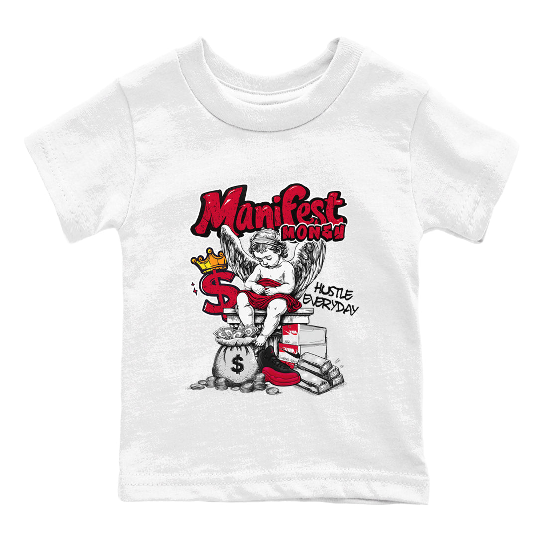 Manifest Money snkmatch Tees Kids - Air Jordan 12 Flu Game