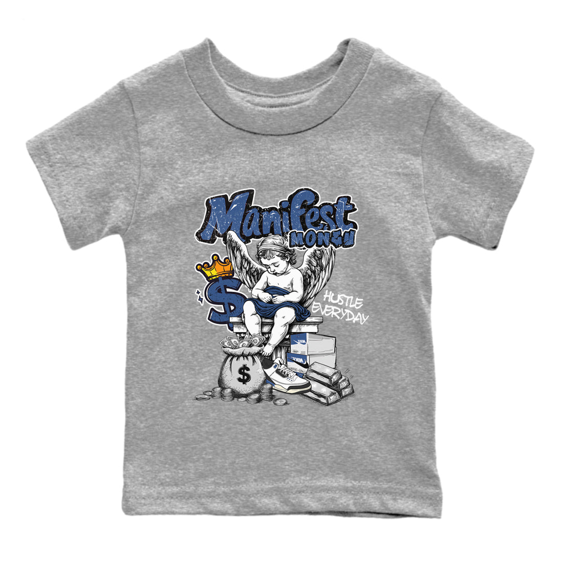 Manifest Money snkmatch Tees Kids - Air Jordan 3 A Ma Maniere x Diffused Blue