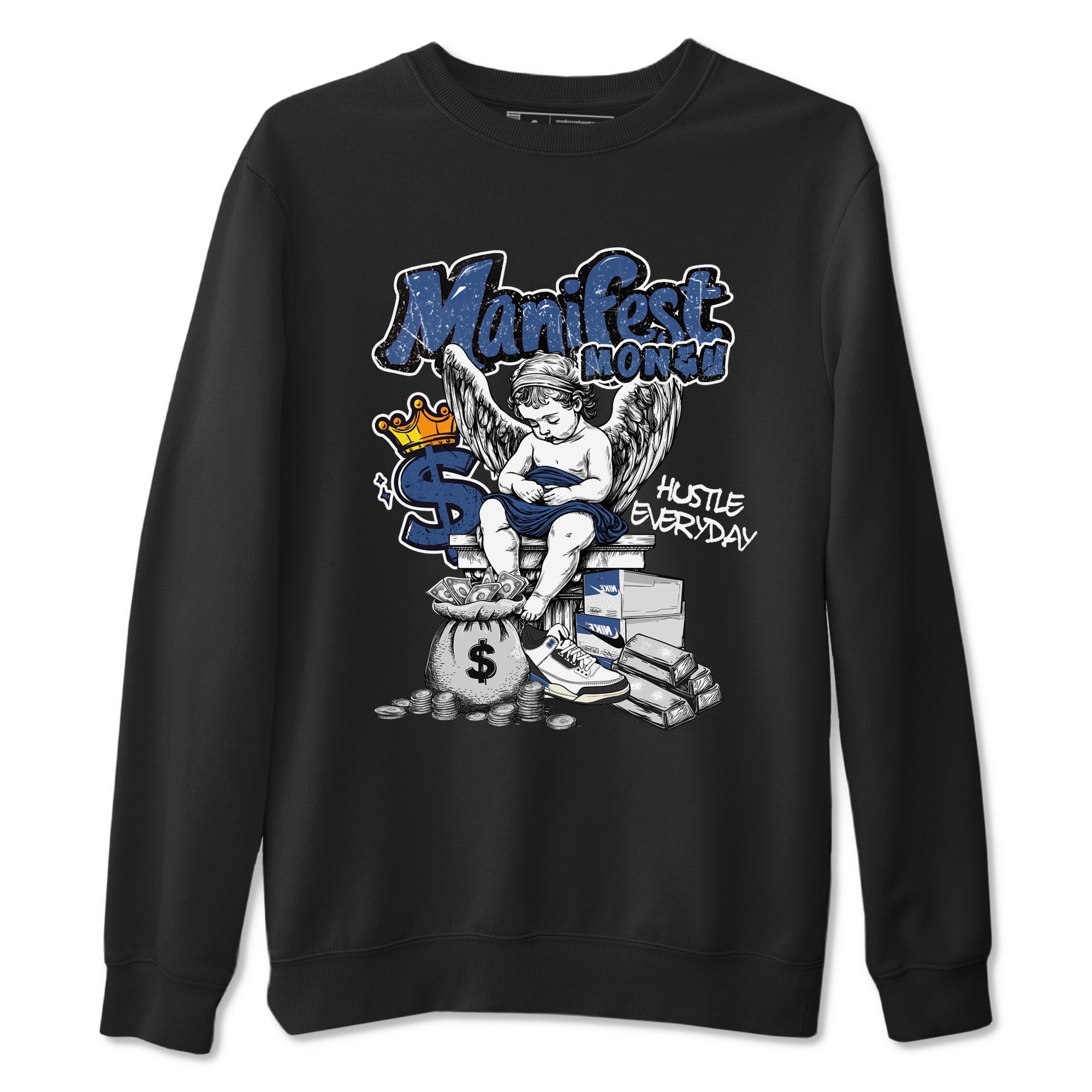 Manifest Money snkmatch Tees - Air Jordan 3 A Ma Maniere x Diffused Blue