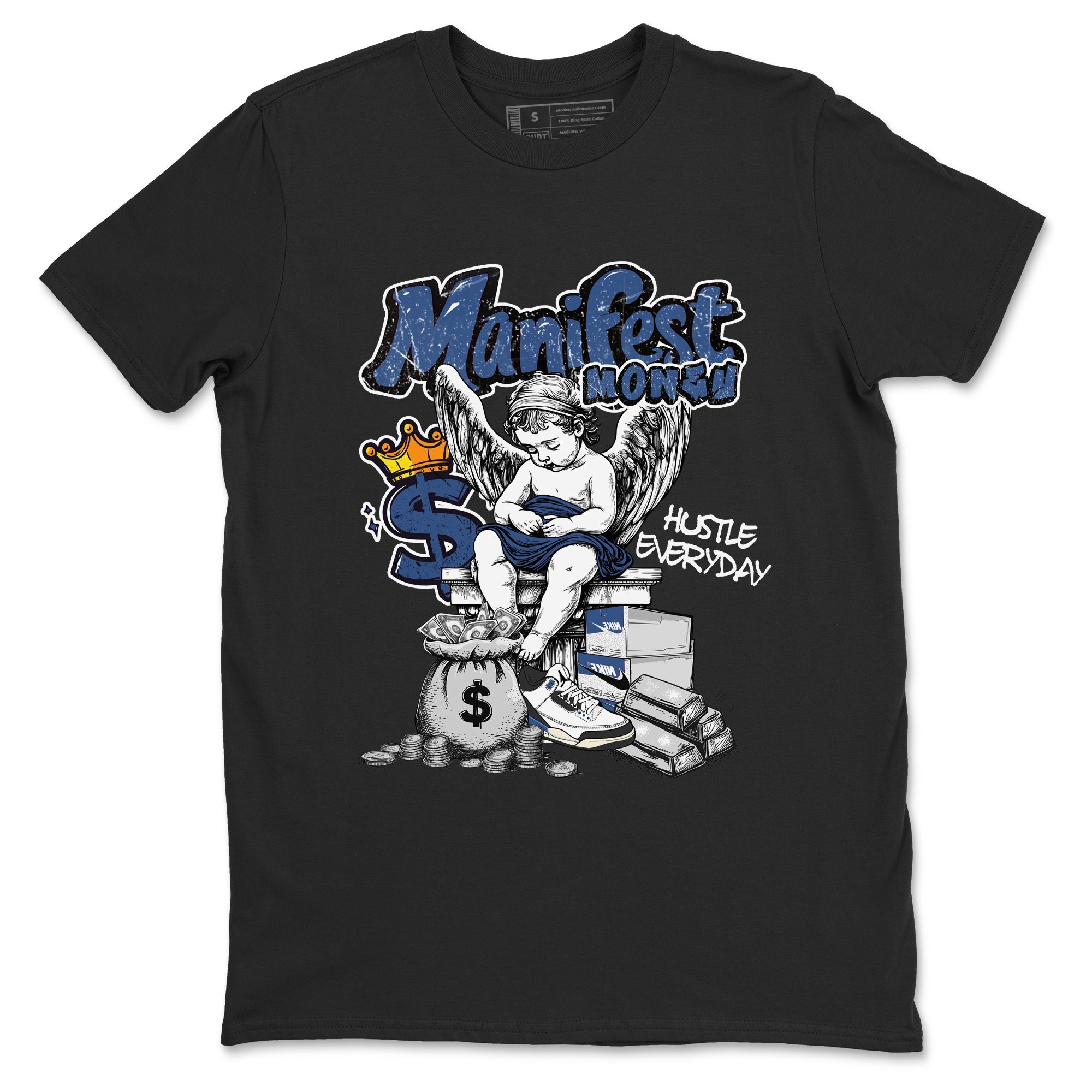 Manifest Money snkmatch Tees - Air Jordan 3 A Ma Maniere x Diffused Blue