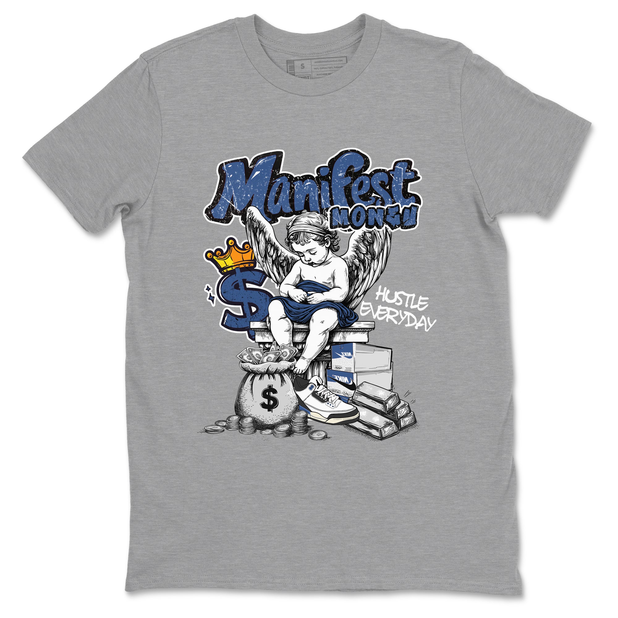 Manifest Money snkmatch Tees - Air Jordan 3 A Ma Maniere x Diffused Blue