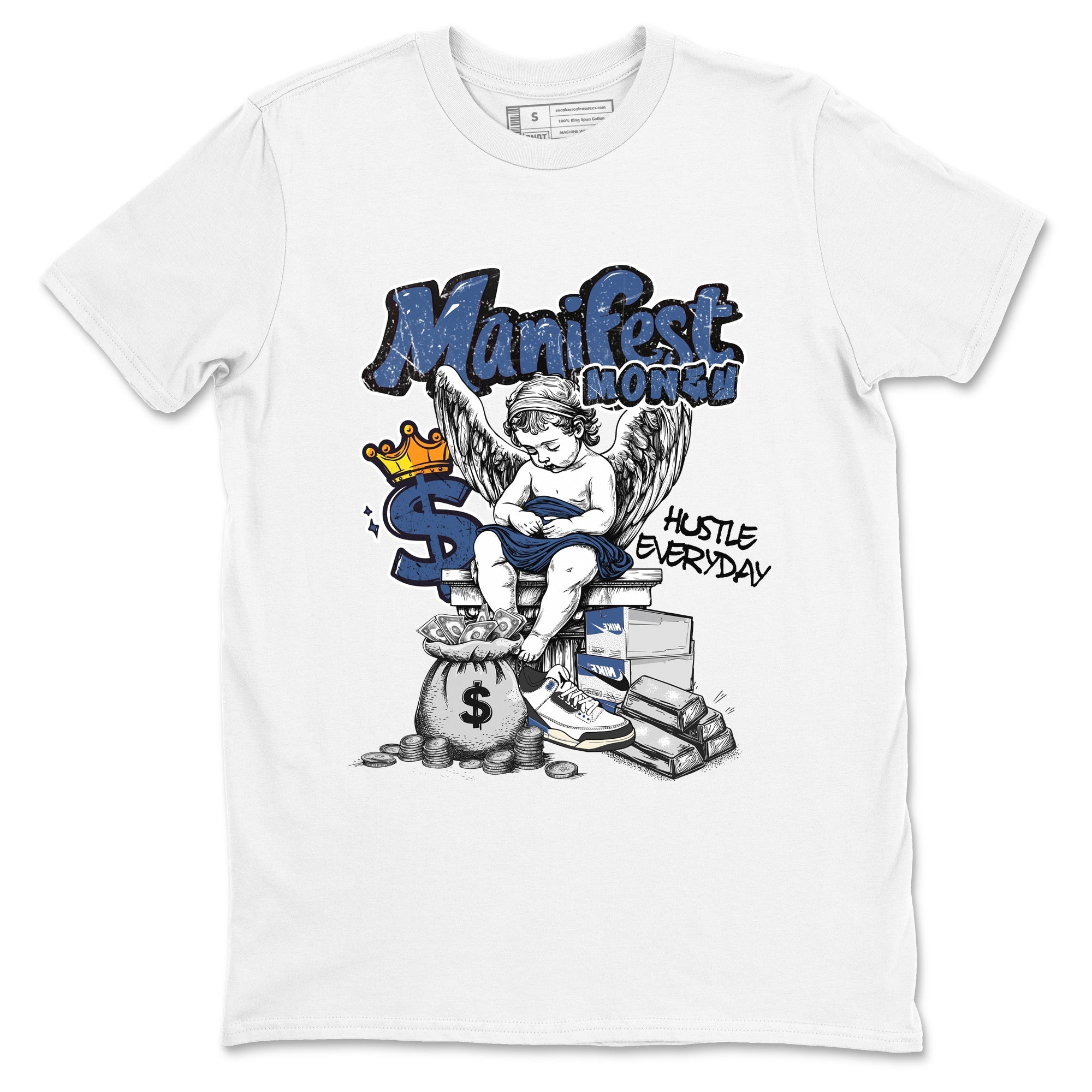 Manifest Money snkmatch Tees - Air Jordan 3 A Ma Maniere x Diffused Blue