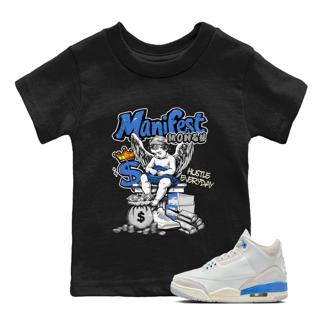 Manifest Money snkmatch Tees Kids - Air Jordan 3 Lucky Shorts