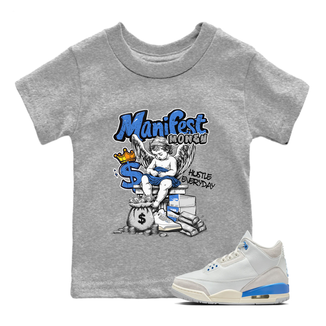 Manifest Money snkmatch Tees Kids - Air Jordan 3 Lucky Shorts