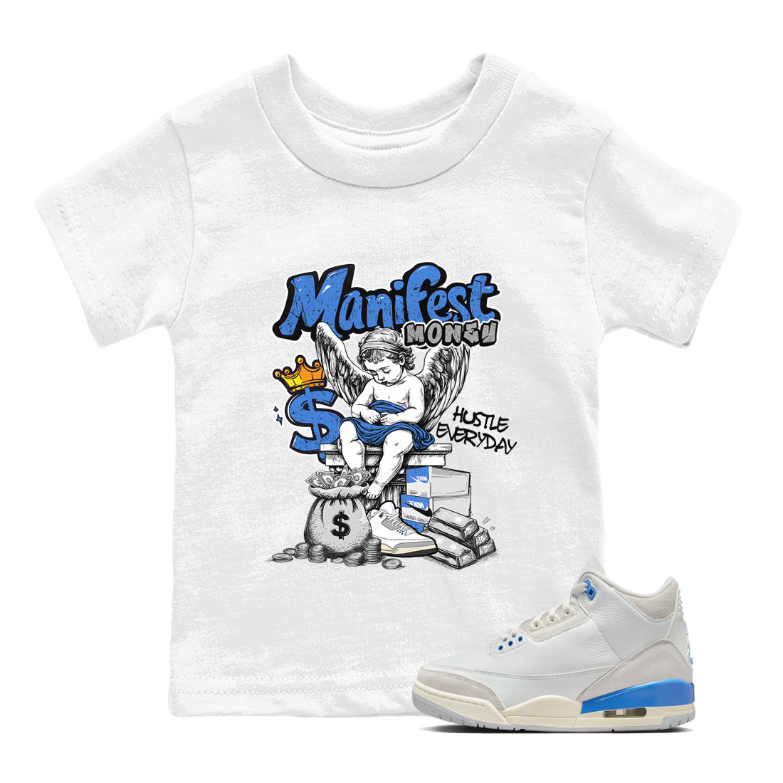 Manifest Money snkmatch Tees Kids - Air Jordan 3 Lucky Shorts