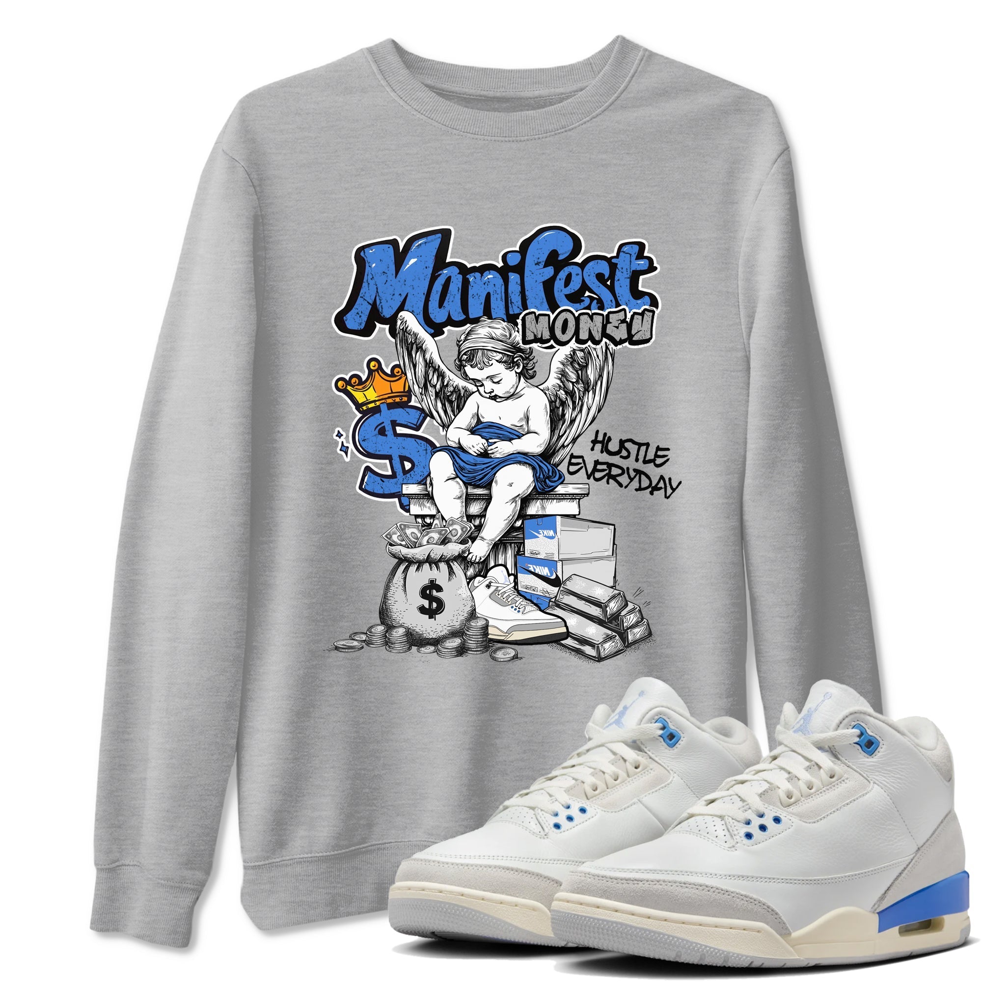 Manifest Money snkmatch Tees - Air Jordan 3 Lucky Shorts