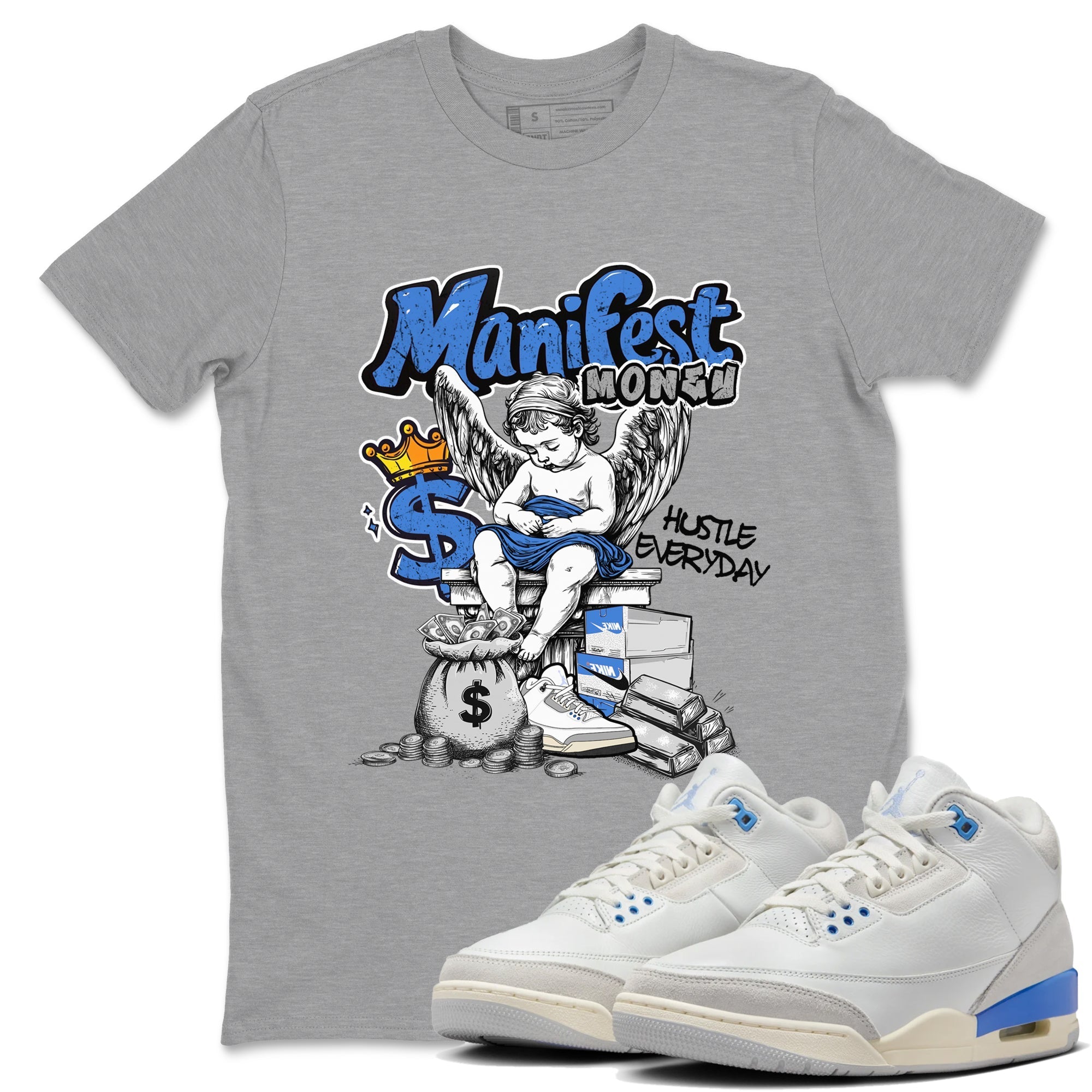 Manifest Money snkmatch Tees - Air Jordan 3 Lucky Shorts