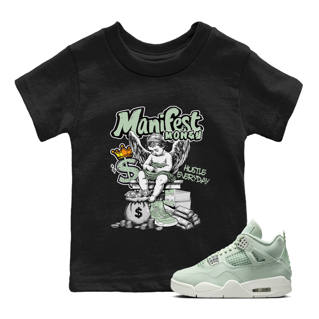 Manifest Money snkmatch Tees Kids - Air Jordan 4 Abundance