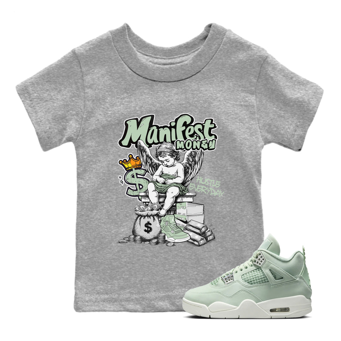 Manifest Money snkmatch Tees Kids - Air Jordan 4 Abundance