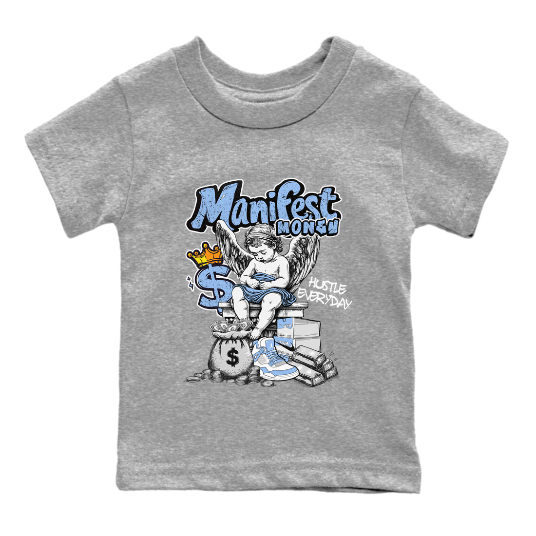 Manifest Money snkmatch Tees Kids - Air Jordan 4 Aluminum