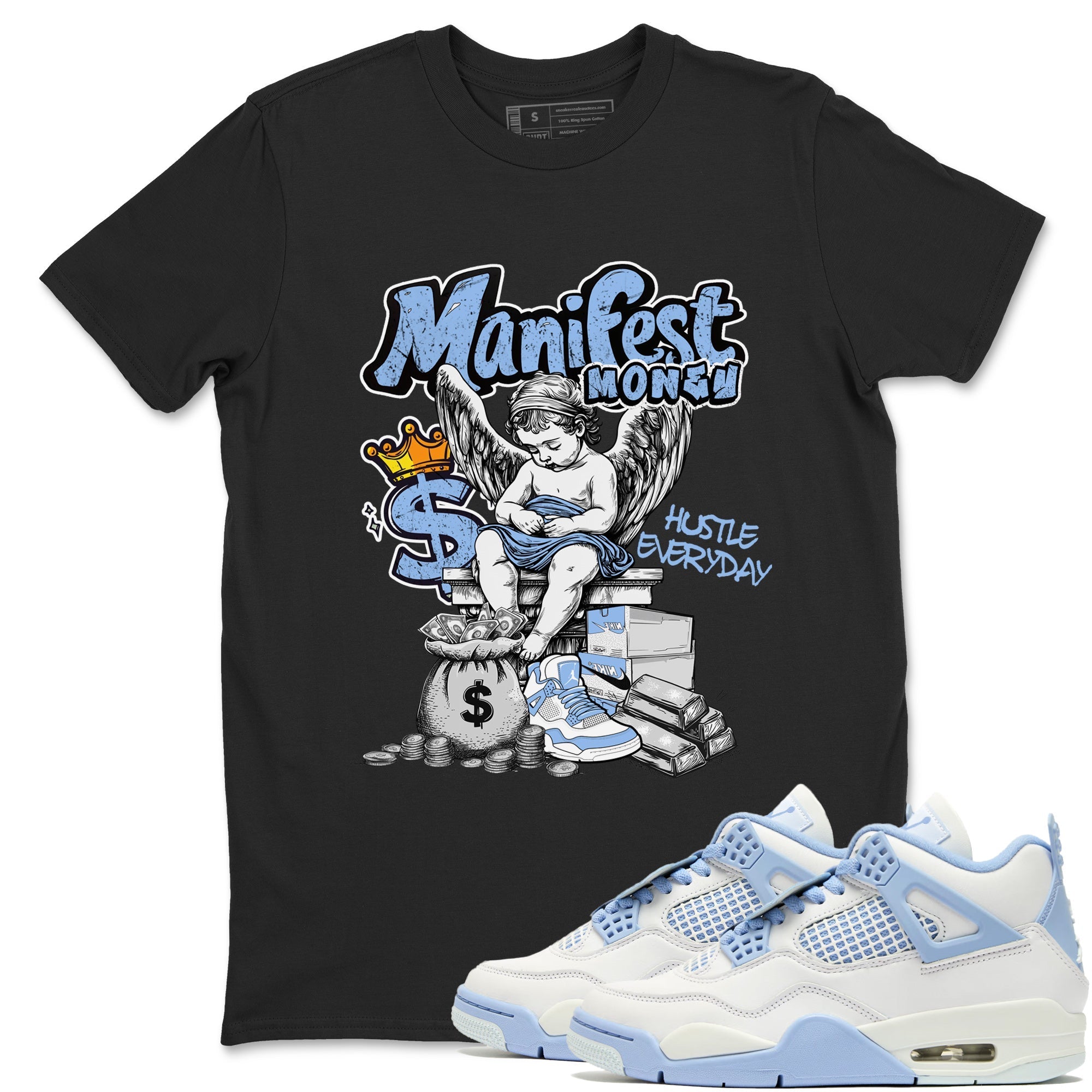 Manifest Money snkmatch Tees - Air Jordan 4 Aluminum