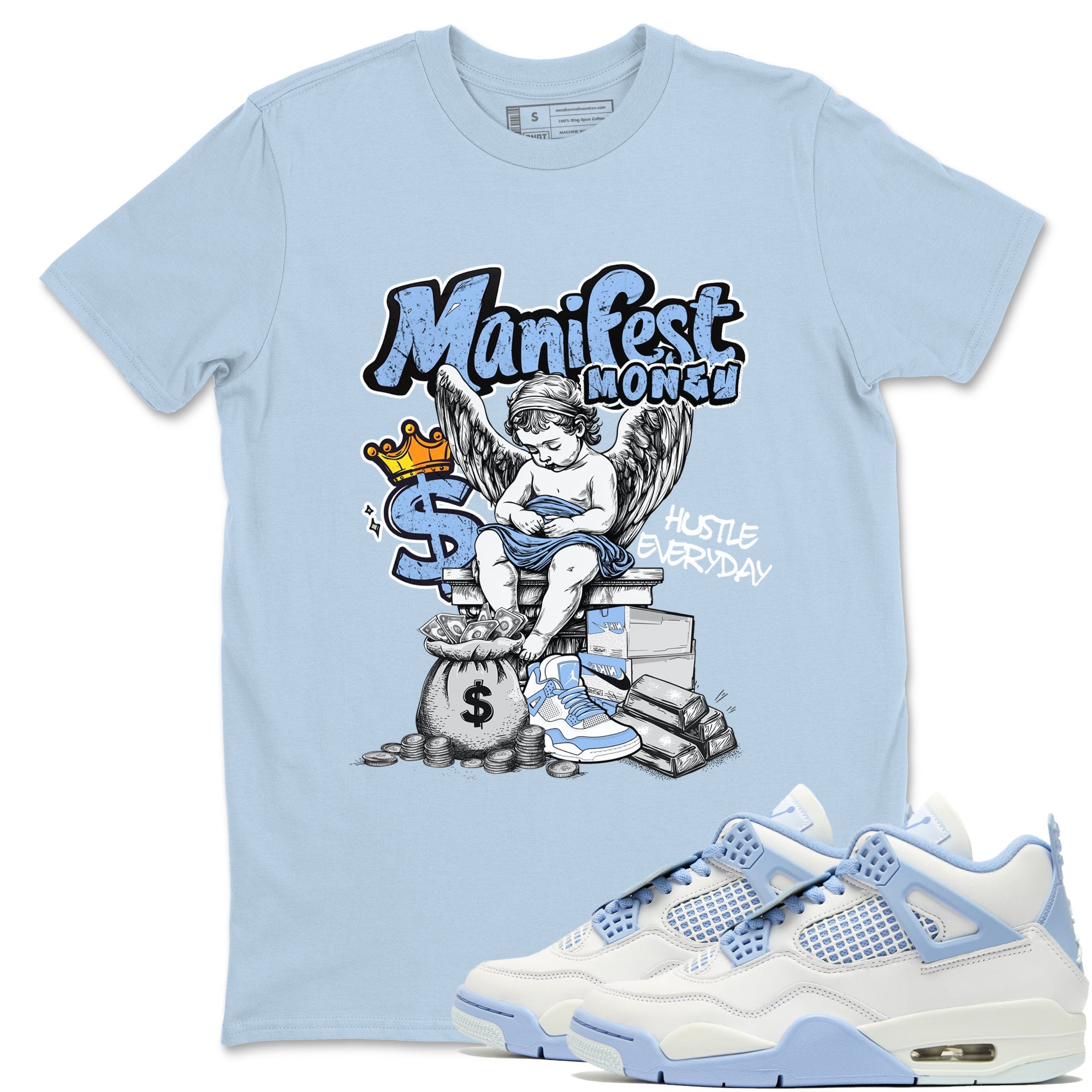 Manifest Money snkmatch Tees - Air Jordan 4 Aluminum