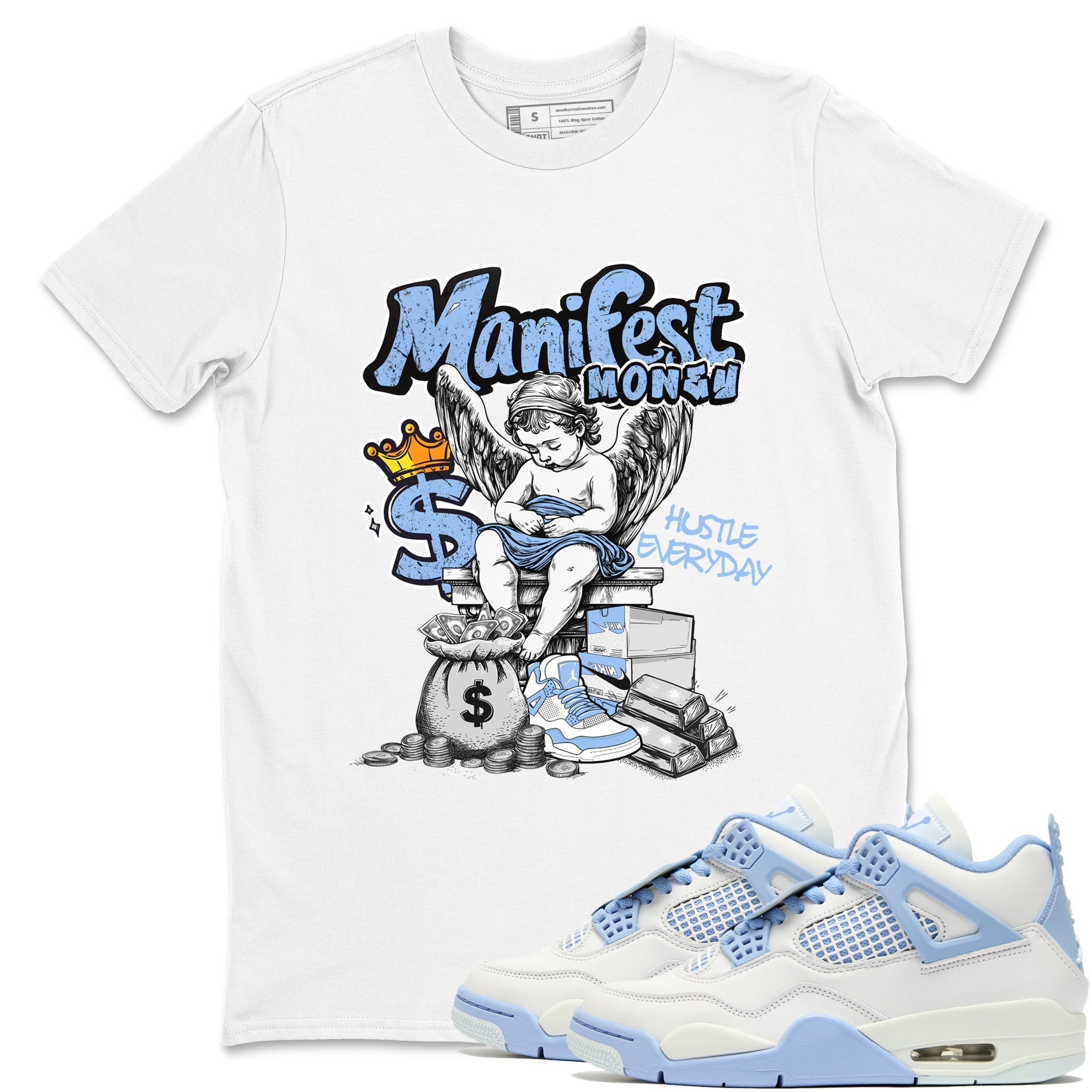 Manifest Money snkmatch Tees - Air Jordan 4 Aluminum