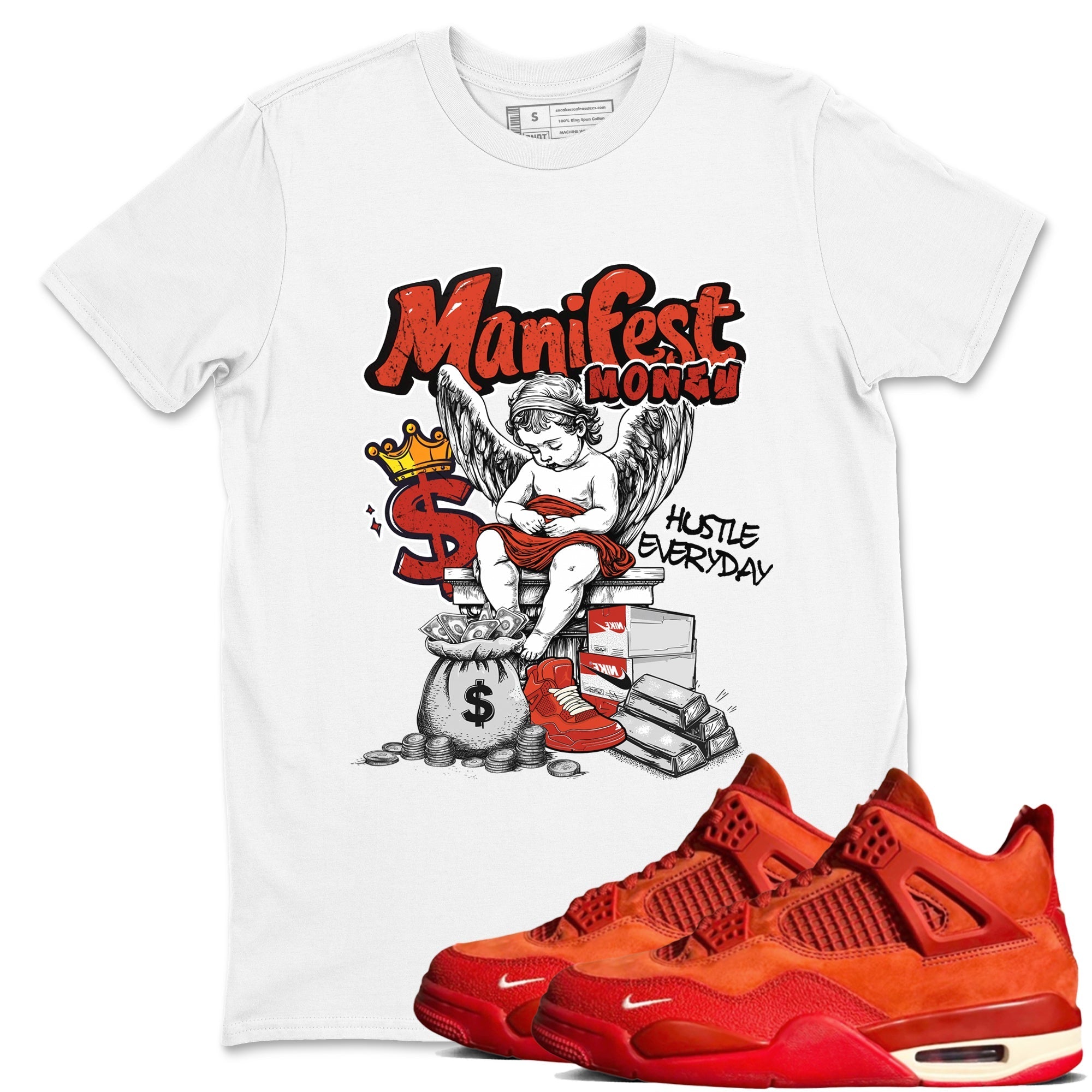 Manifest Money SNRT Sneaker Tees - Air Jordan 4 Brick By Brick