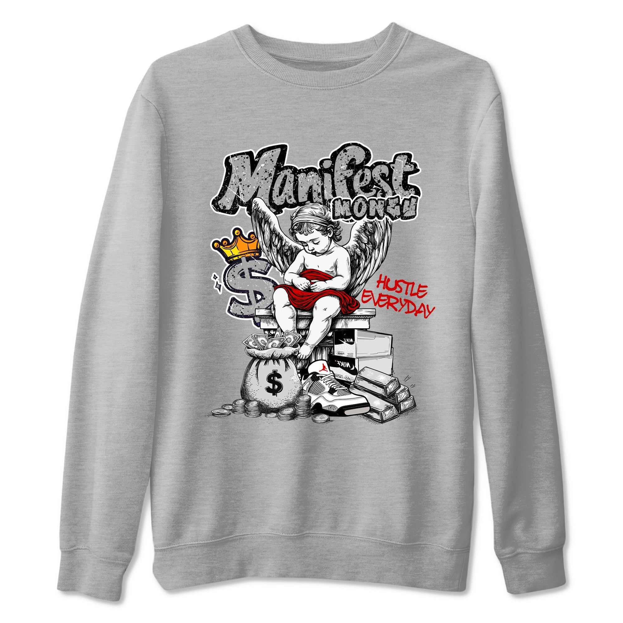 Manifest Money snkmatch Tees - Air Jordan 4 White Cement