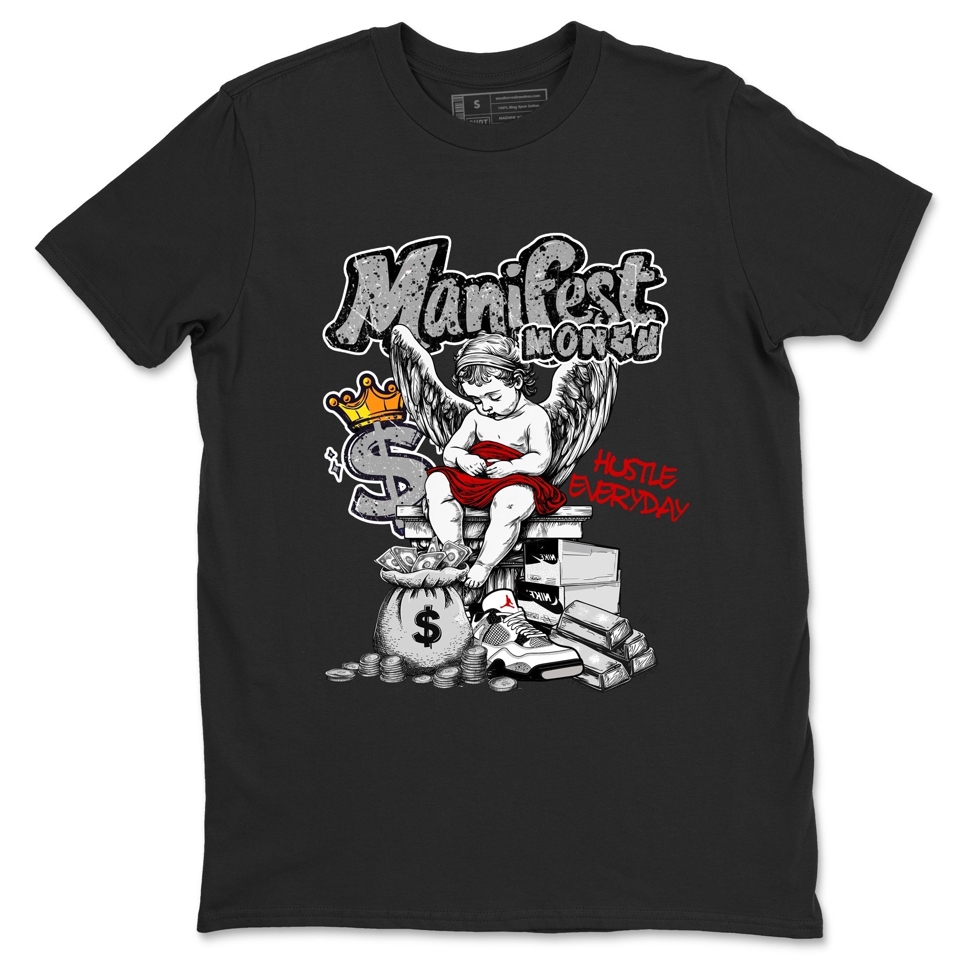 Manifest Money snkmatch Tees - Air Jordan 4 White Cement