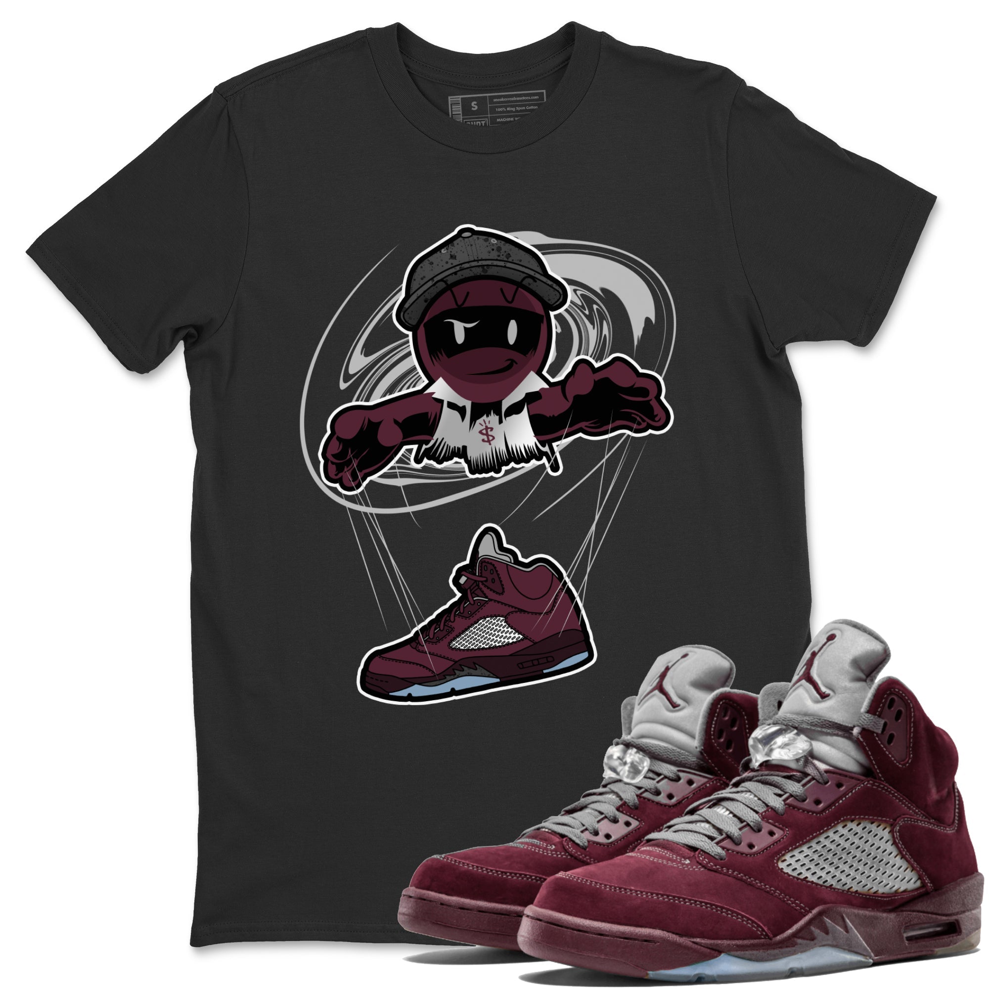 Marionette snkmatch Tee - Air Jordan 5 Burgundy
