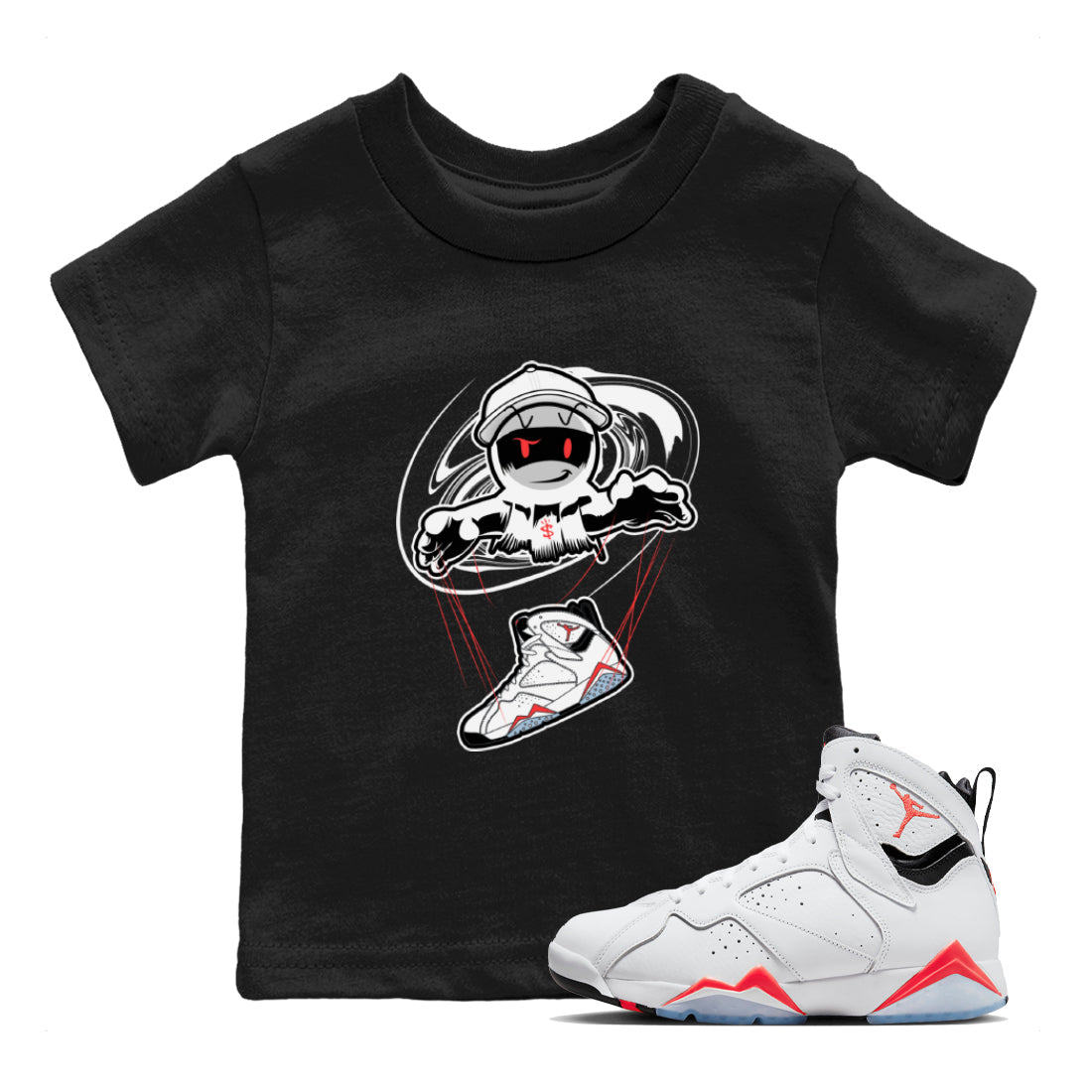 Marionette snkmatch Tee Kids - Air Jordan 7 White Infrared