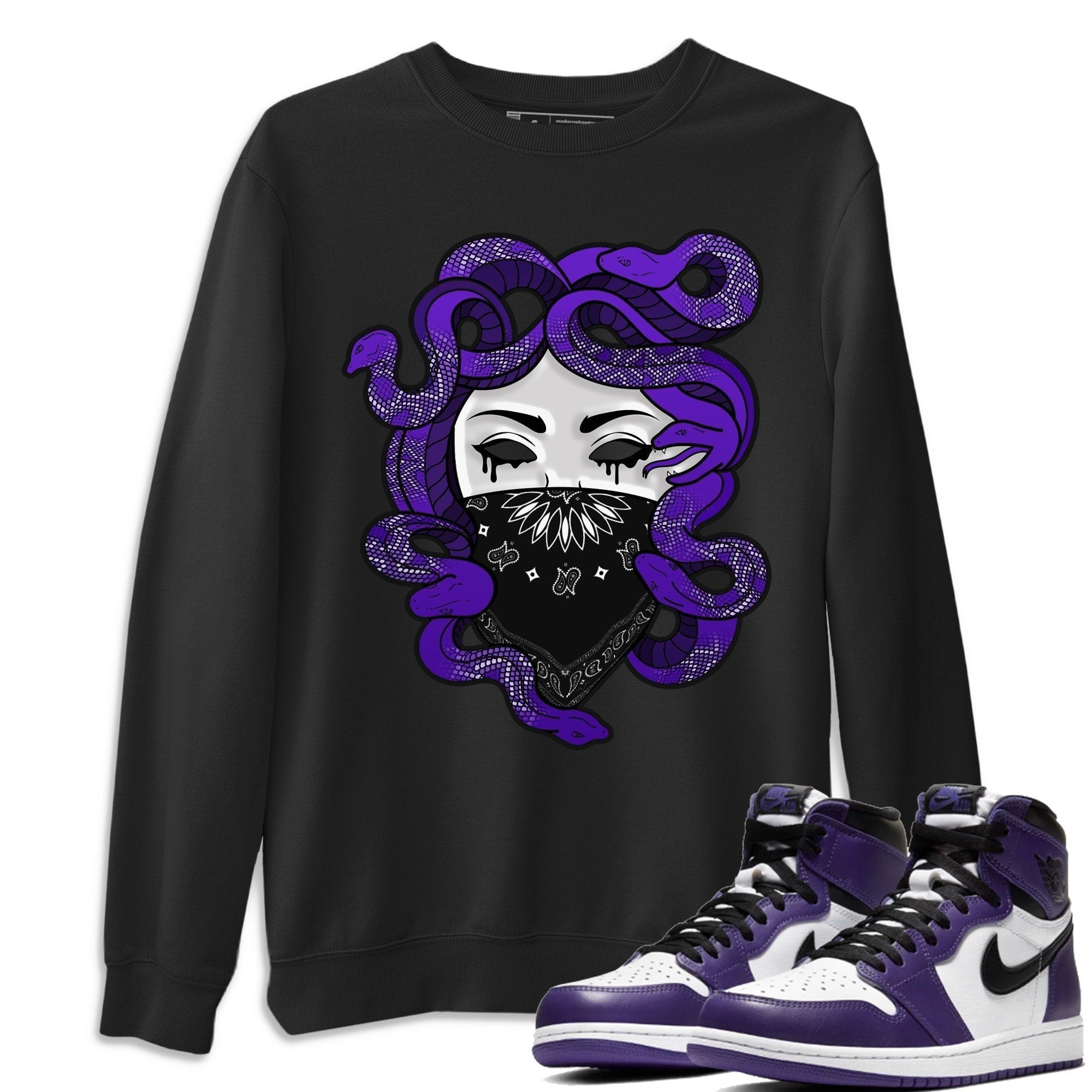Medusa Unisex Tops - Air Jordan 1 Court Purple