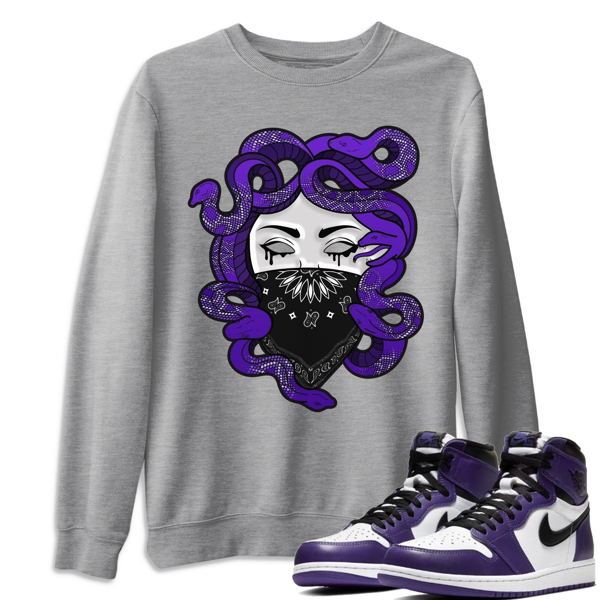 Medusa Unisex Tops - Air Jordan 1 Court Purple
