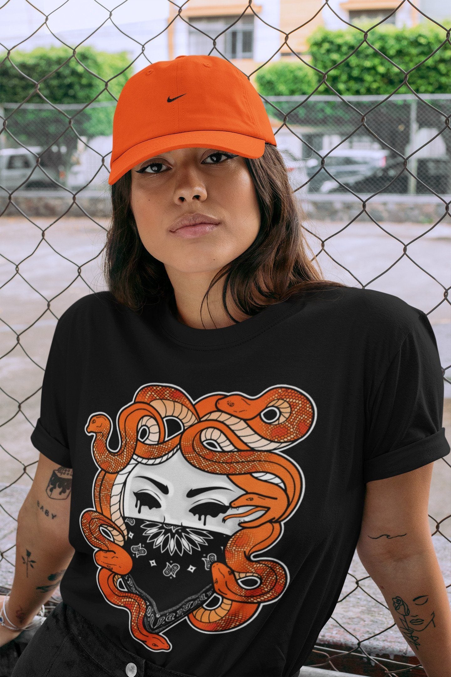 Medusa Unisex Tops - Air Jordan 1 Electro Orange
