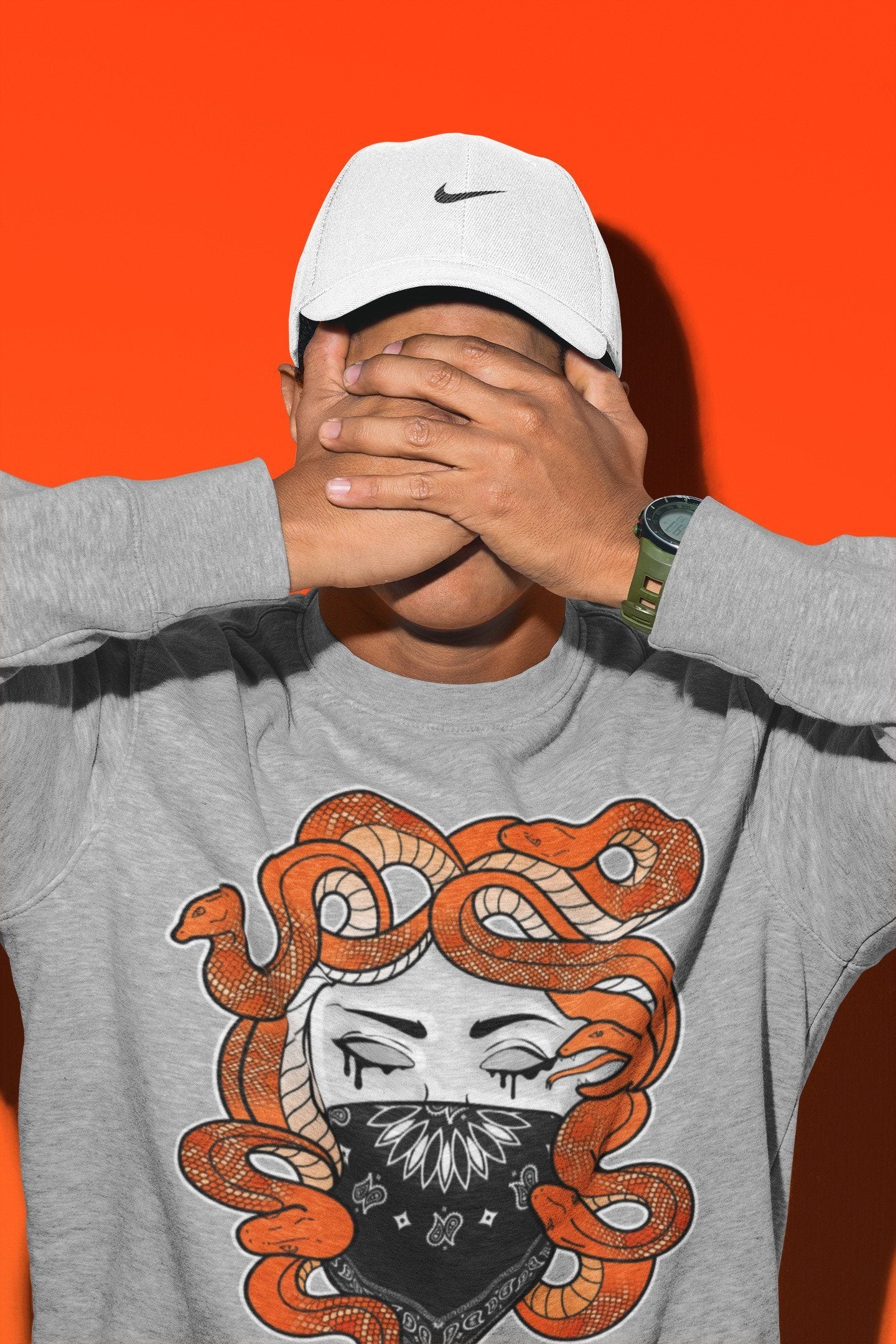 Medusa Unisex Tops - Air Jordan 1 Electro Orange