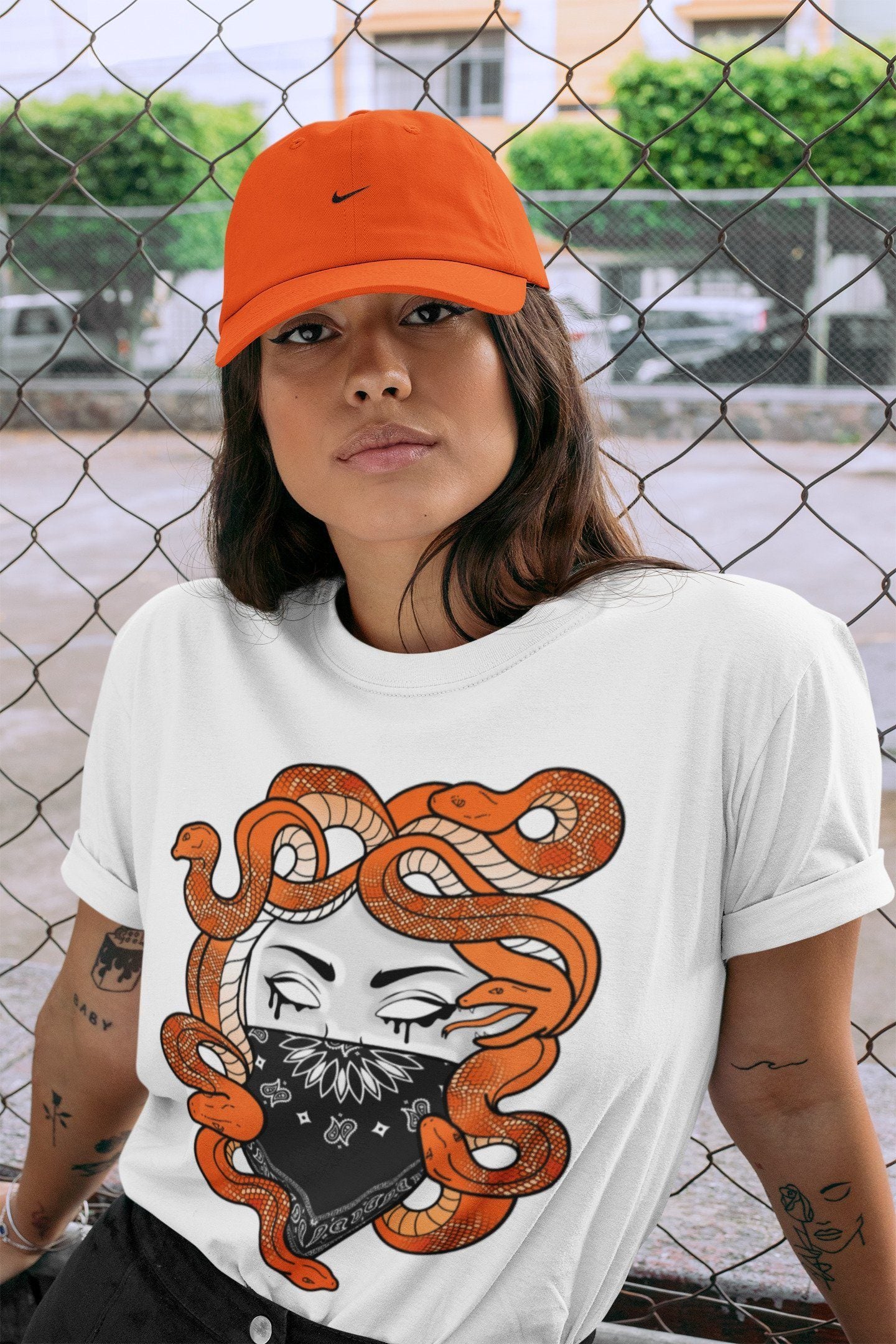 Medusa Unisex Tops - Air Jordan 1 Electro Orange
