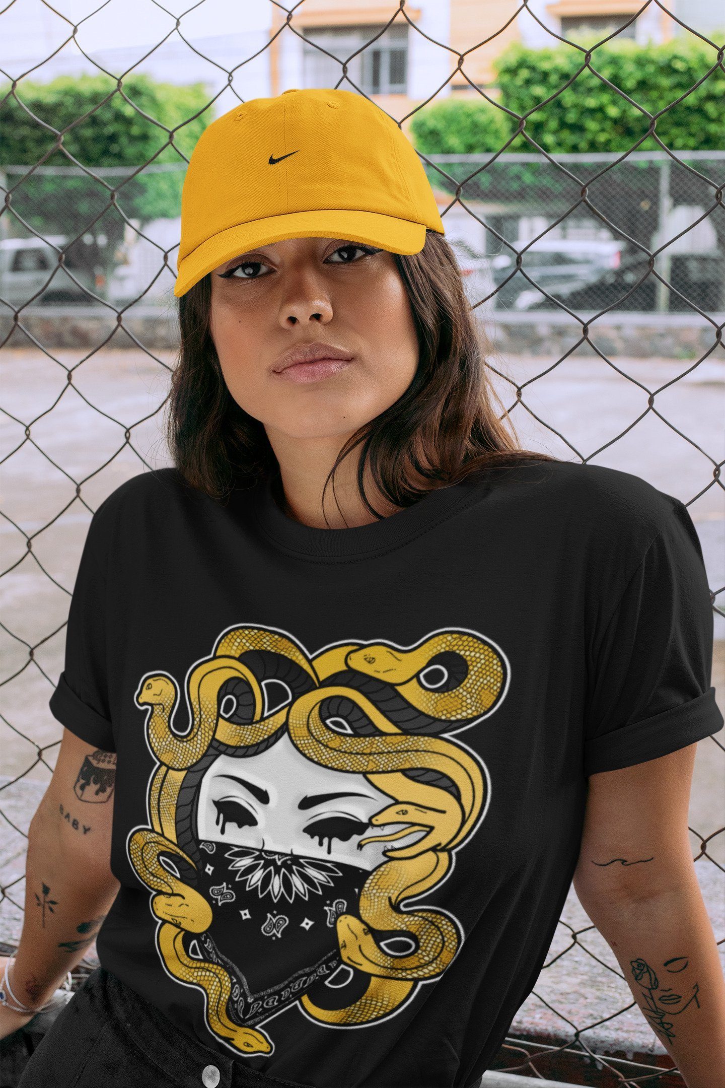 Medusa Unisex Tops - Air Jordan 1 Pollen