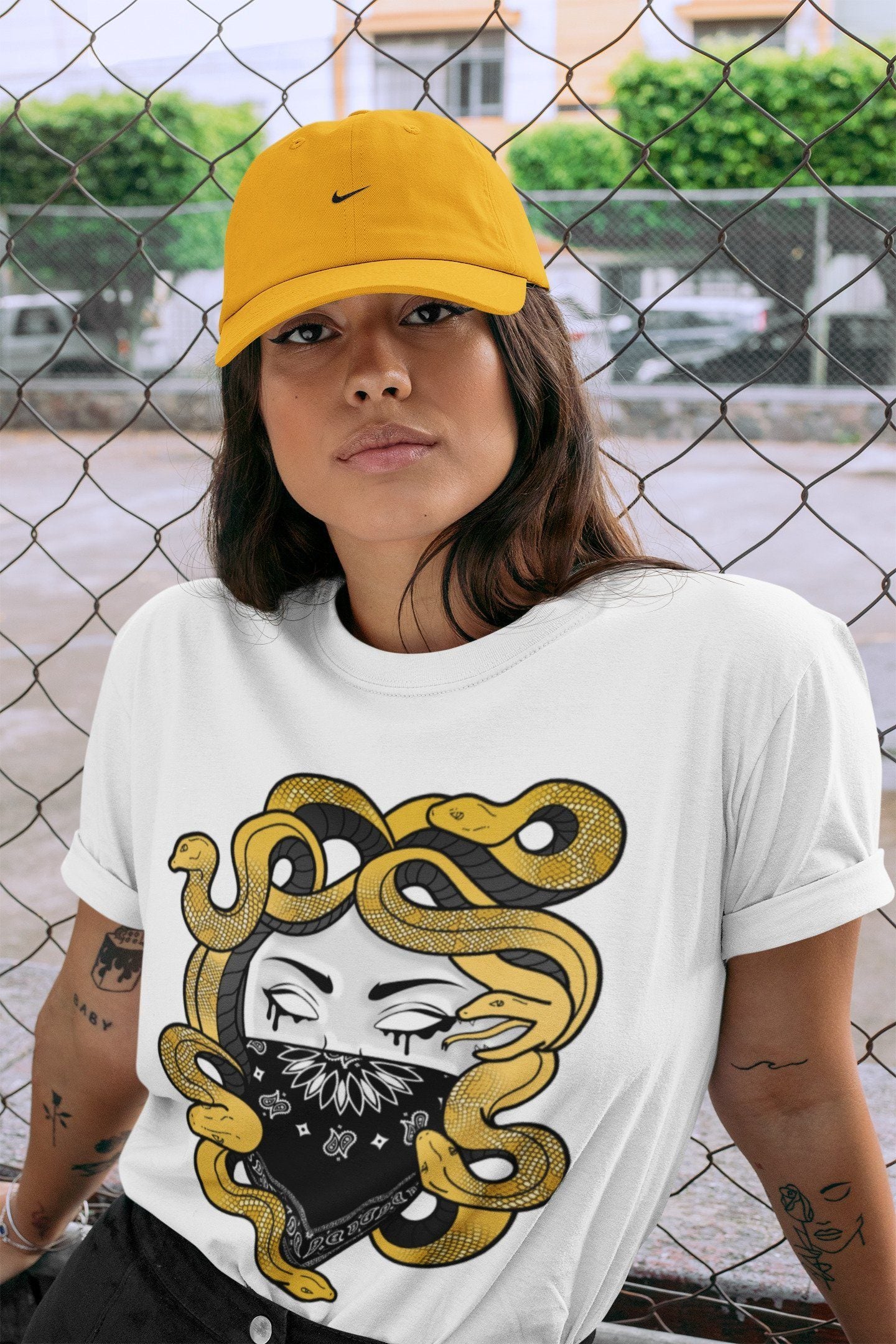 Medusa Unisex Tops - Air Jordan 1 Pollen