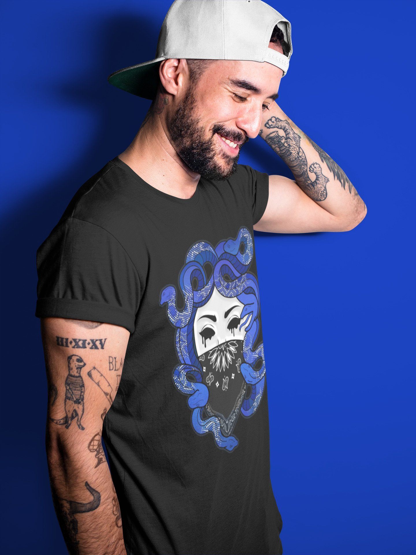 Medusa Unisex Tops - Air Jordan 1 Royal Black