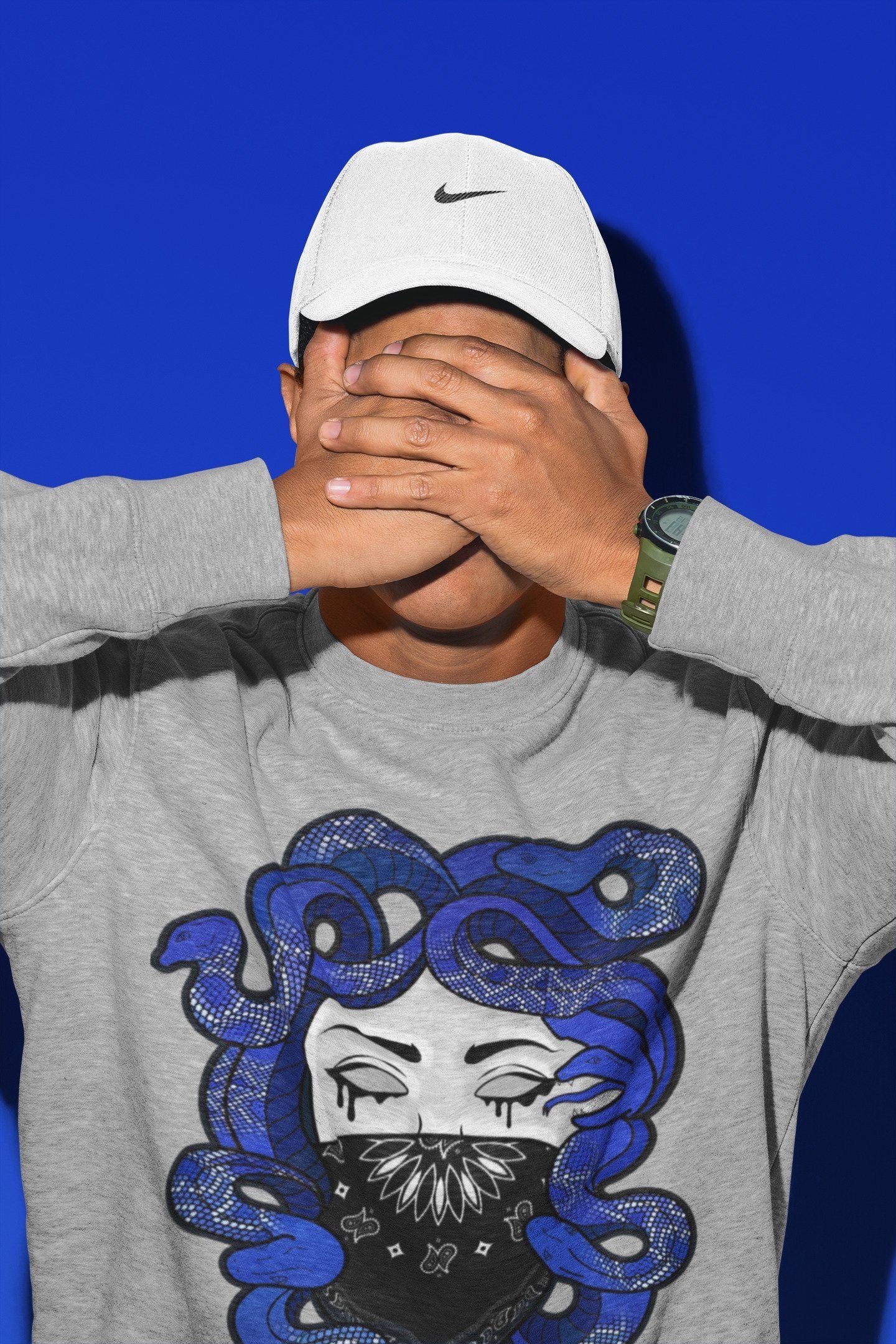 Medusa Unisex Tops - Air Jordan 1 Royal Black