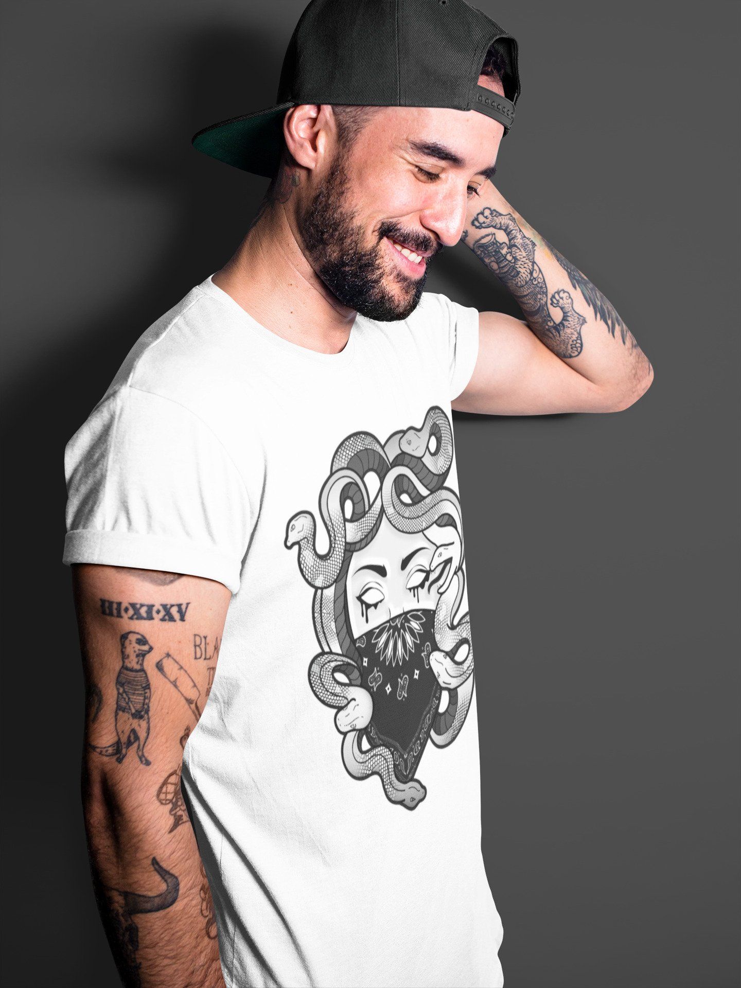 Medusa Unisex Tops - Air Jordan 1 Silver Toe