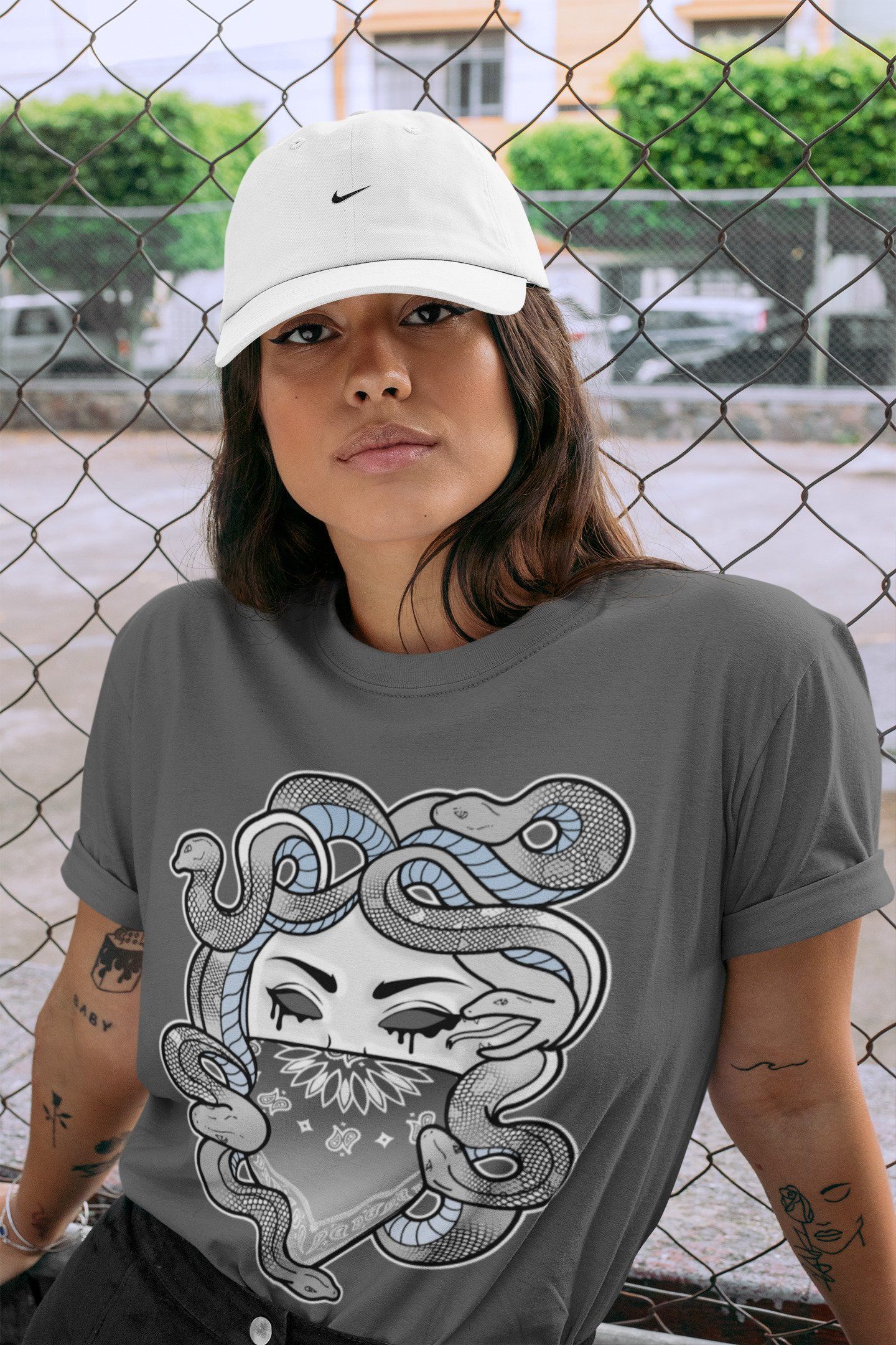 Medusa Unisex Tops - Air Jordan 11 Cool Grey