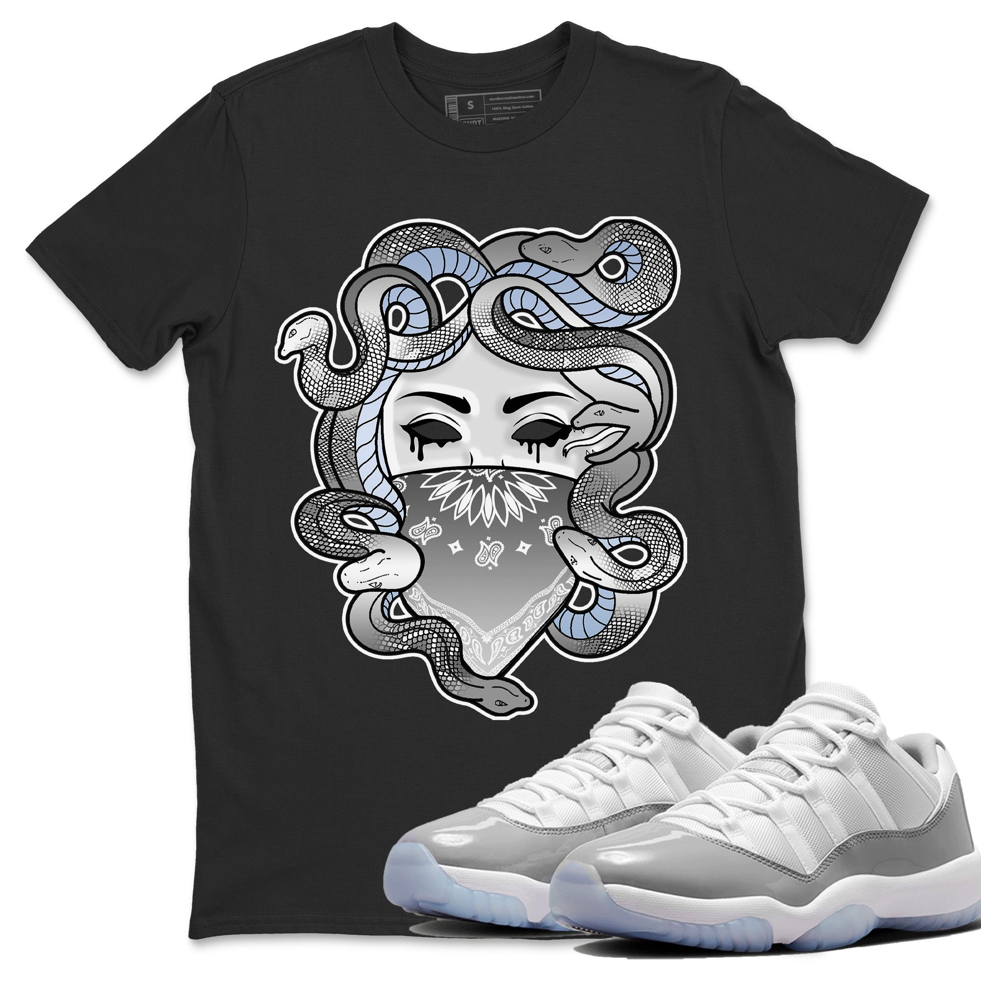 Medusa Unisex Tops - Air Jordan 11 White Cement