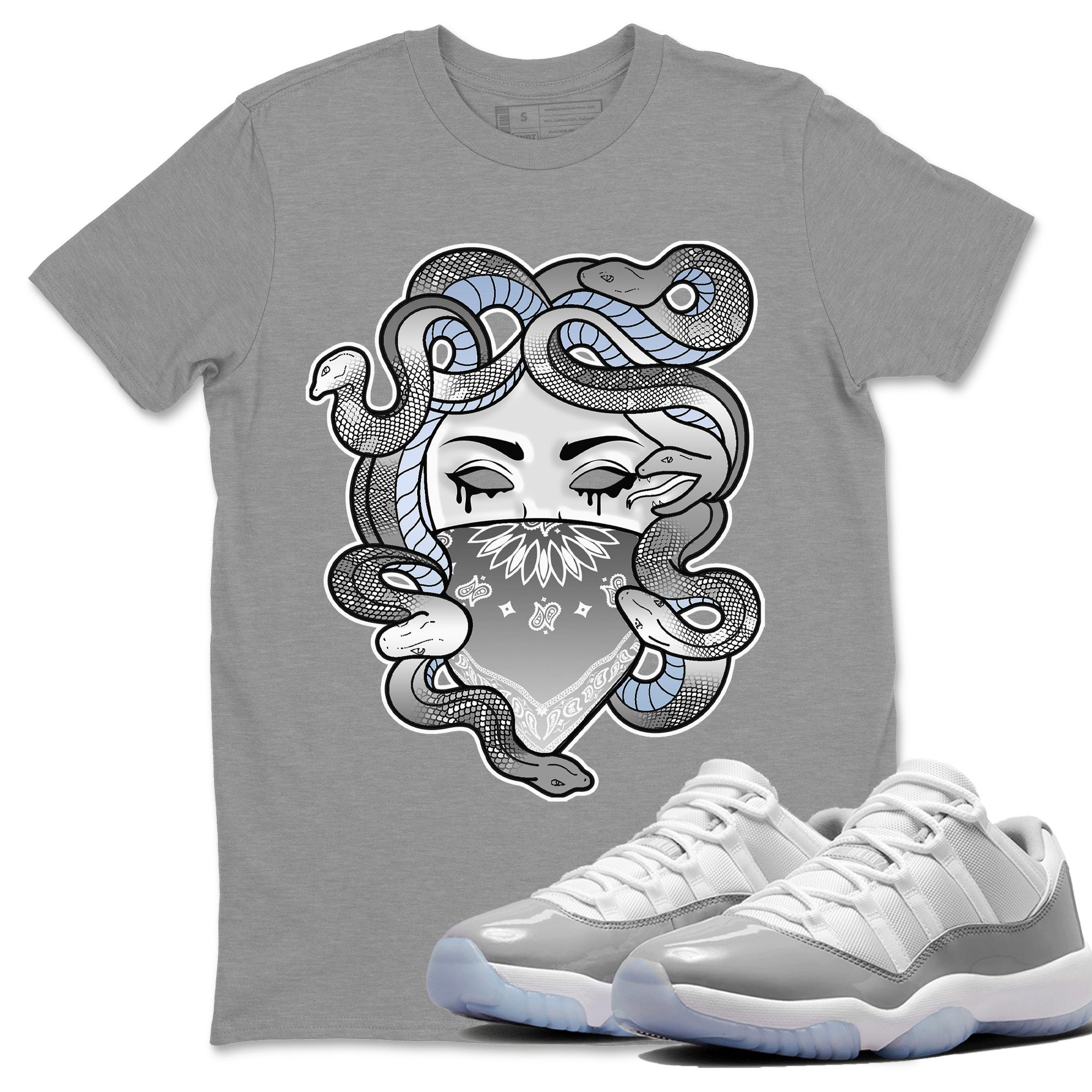 Medusa Unisex Tops - Air Jordan 11 White Cement