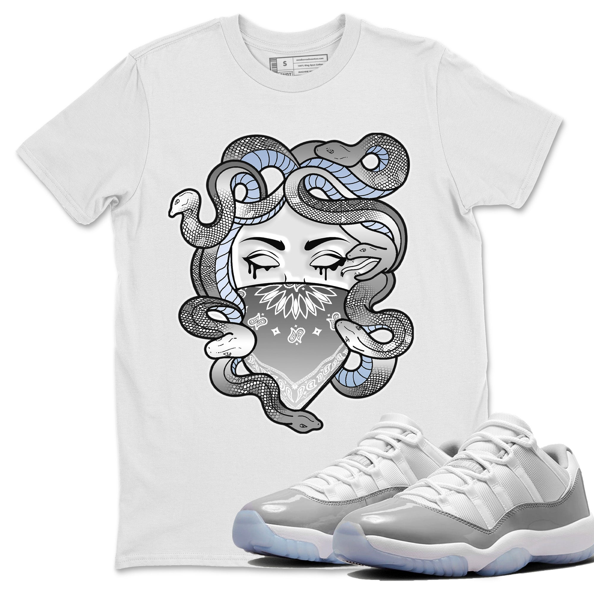 Medusa Unisex Tops - Air Jordan 11 White Cement