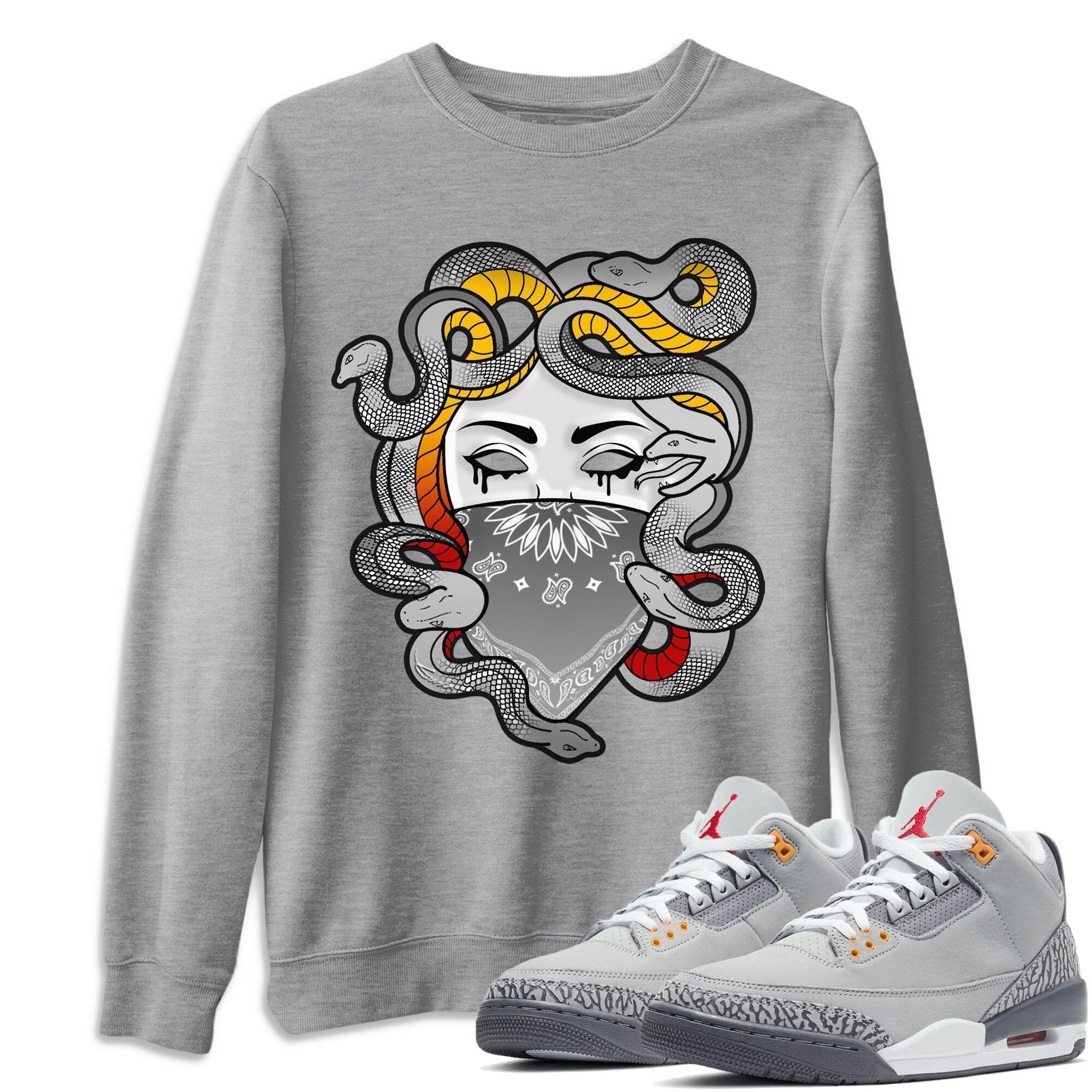 Medusa Unisex Tops - Air Jordan 3 Cool Grey