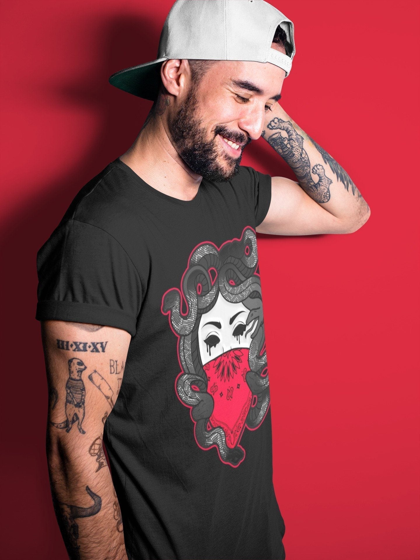 Medusa Unisex Tops - Air Jordan 4 Red Thunder