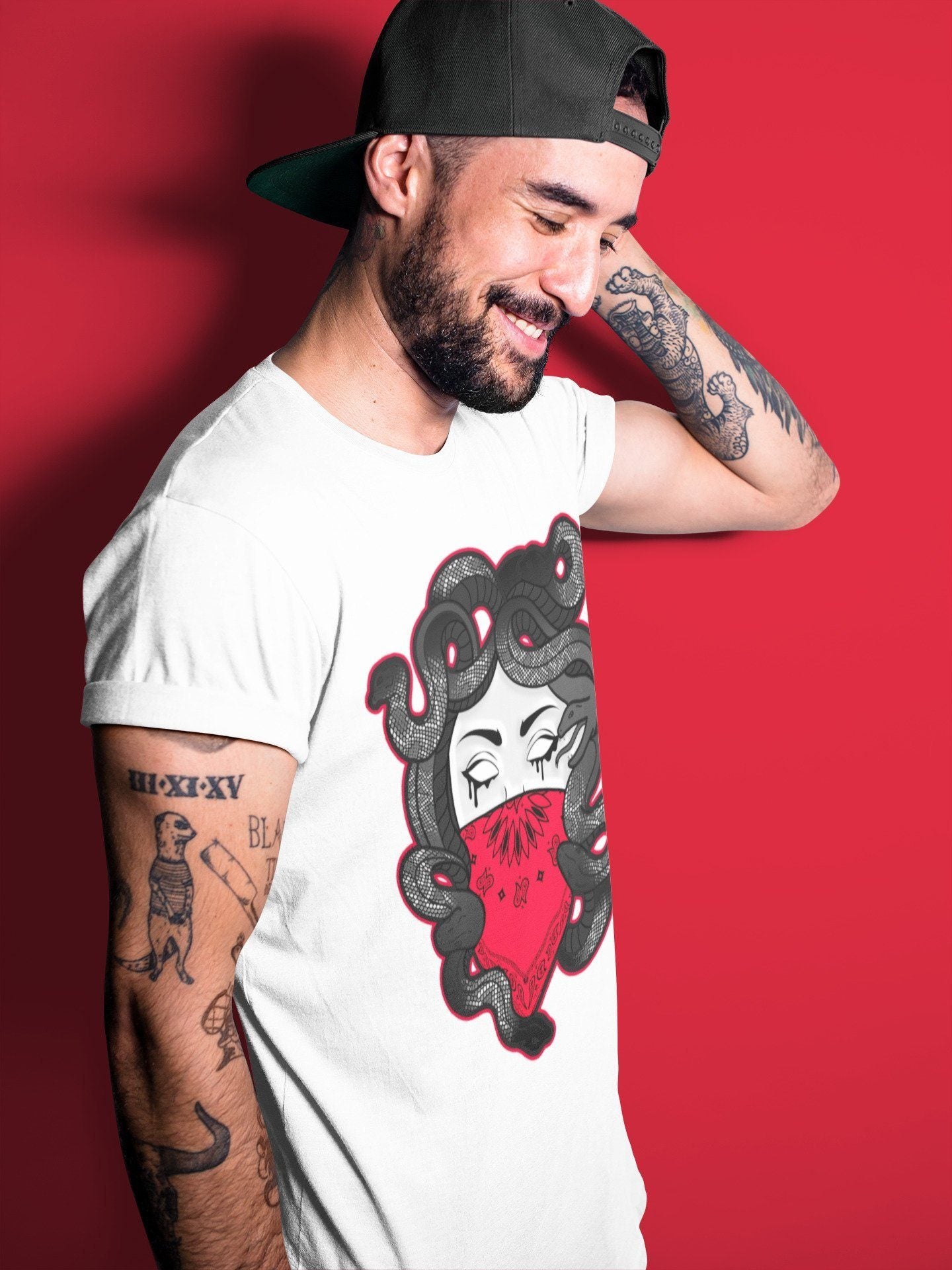 Medusa Unisex Tops - Air Jordan 4 Red Thunder