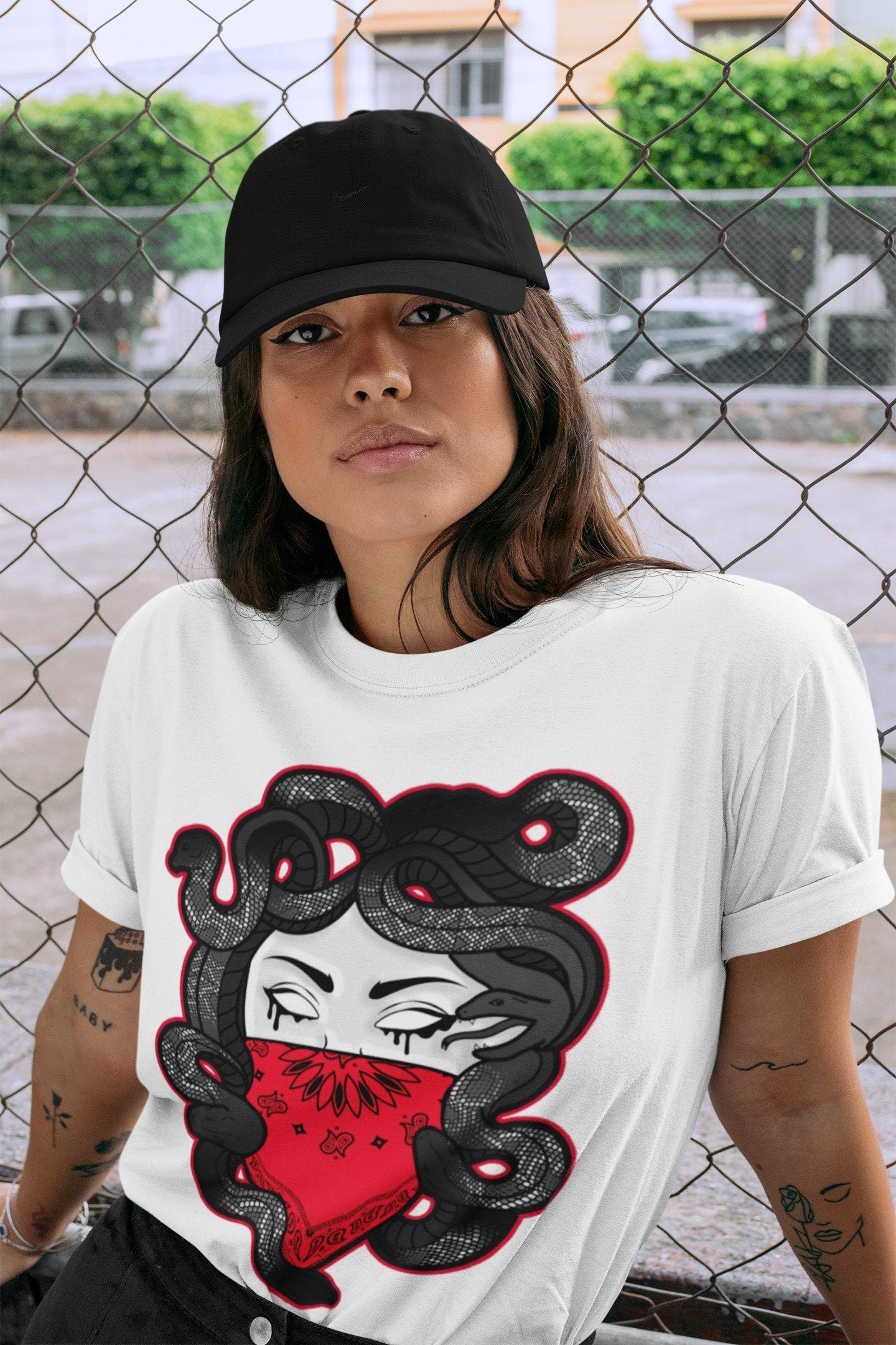 Medusa Unisex Tops - Air Jordan 4 Red Thunder