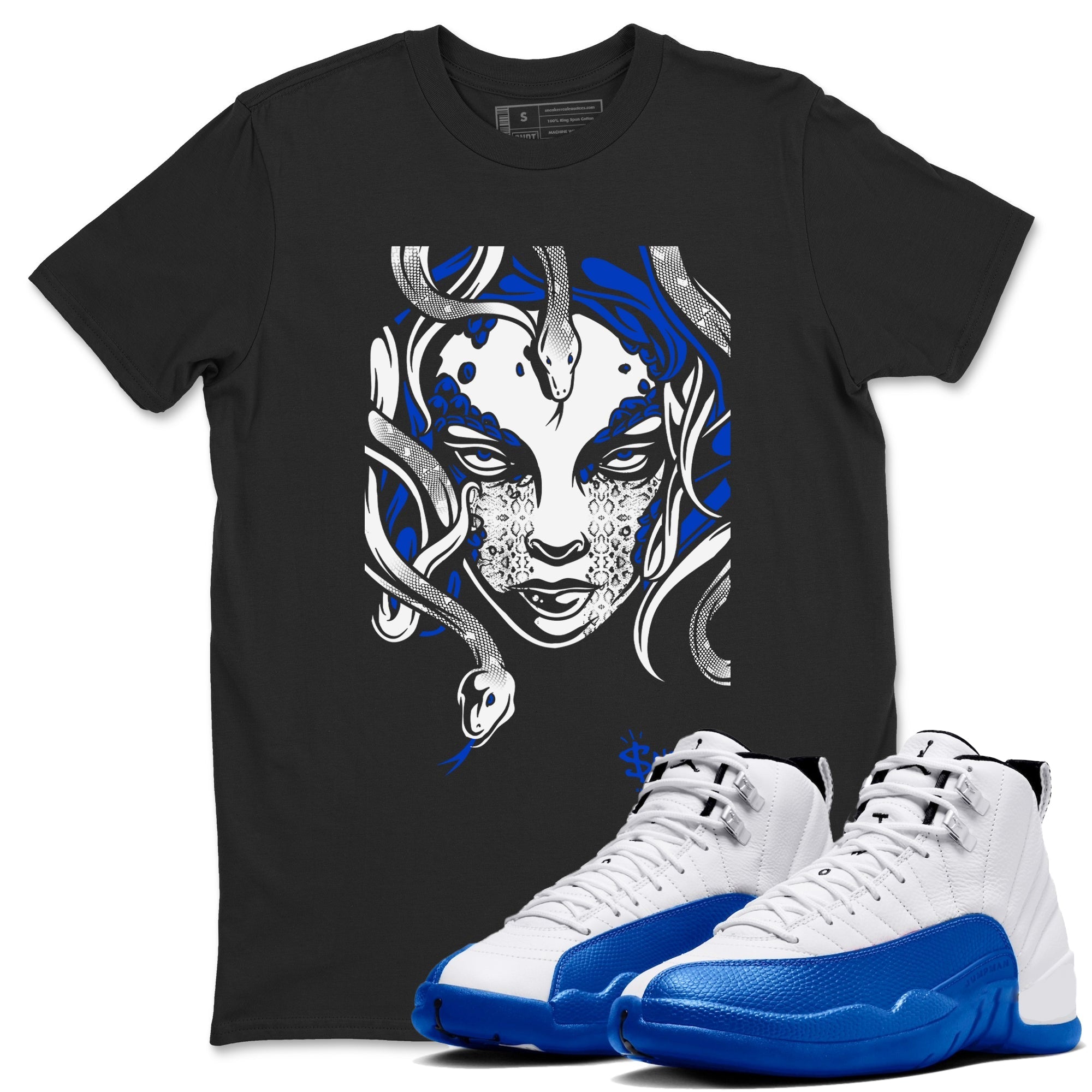 Medusa Head snkmatch Tees - Air Jordan 12 Blueberry