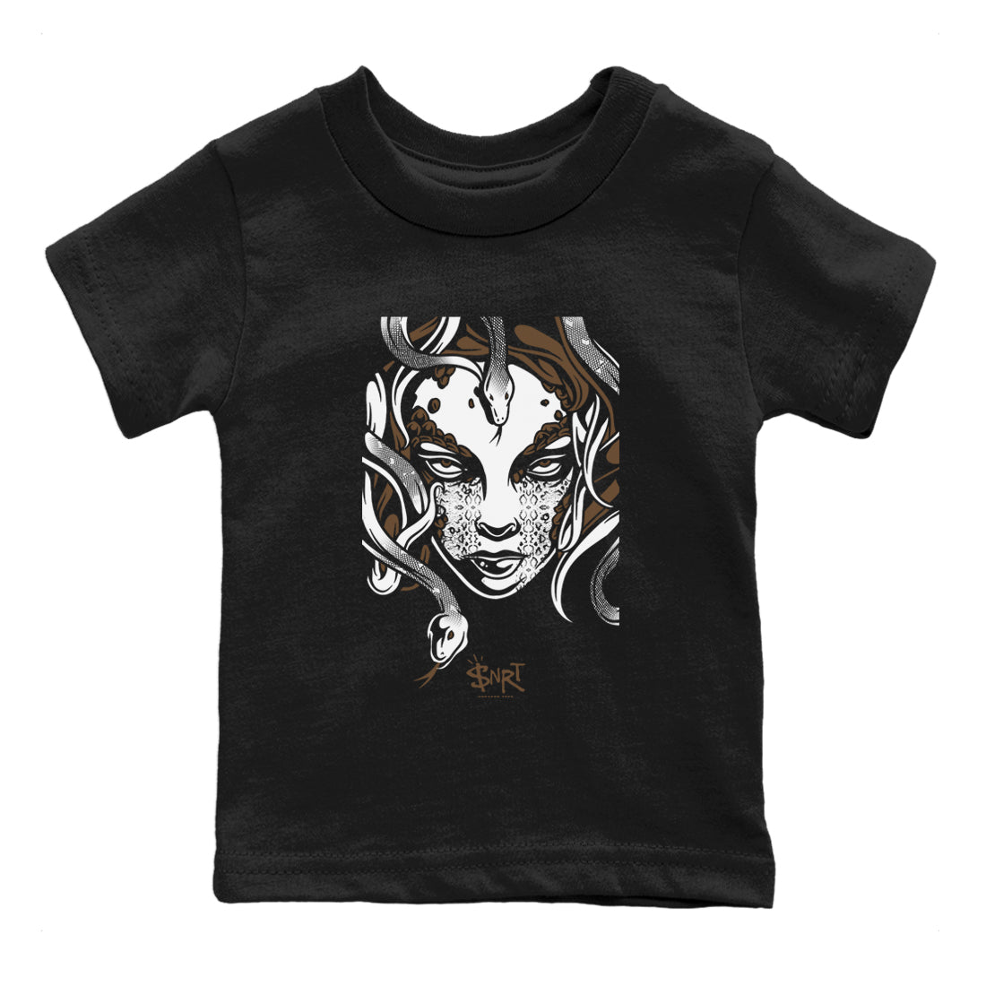 Medusa Head snkmatch Tees Kids - Jordan Jumpman Jack Travis Scott Dark Mocha