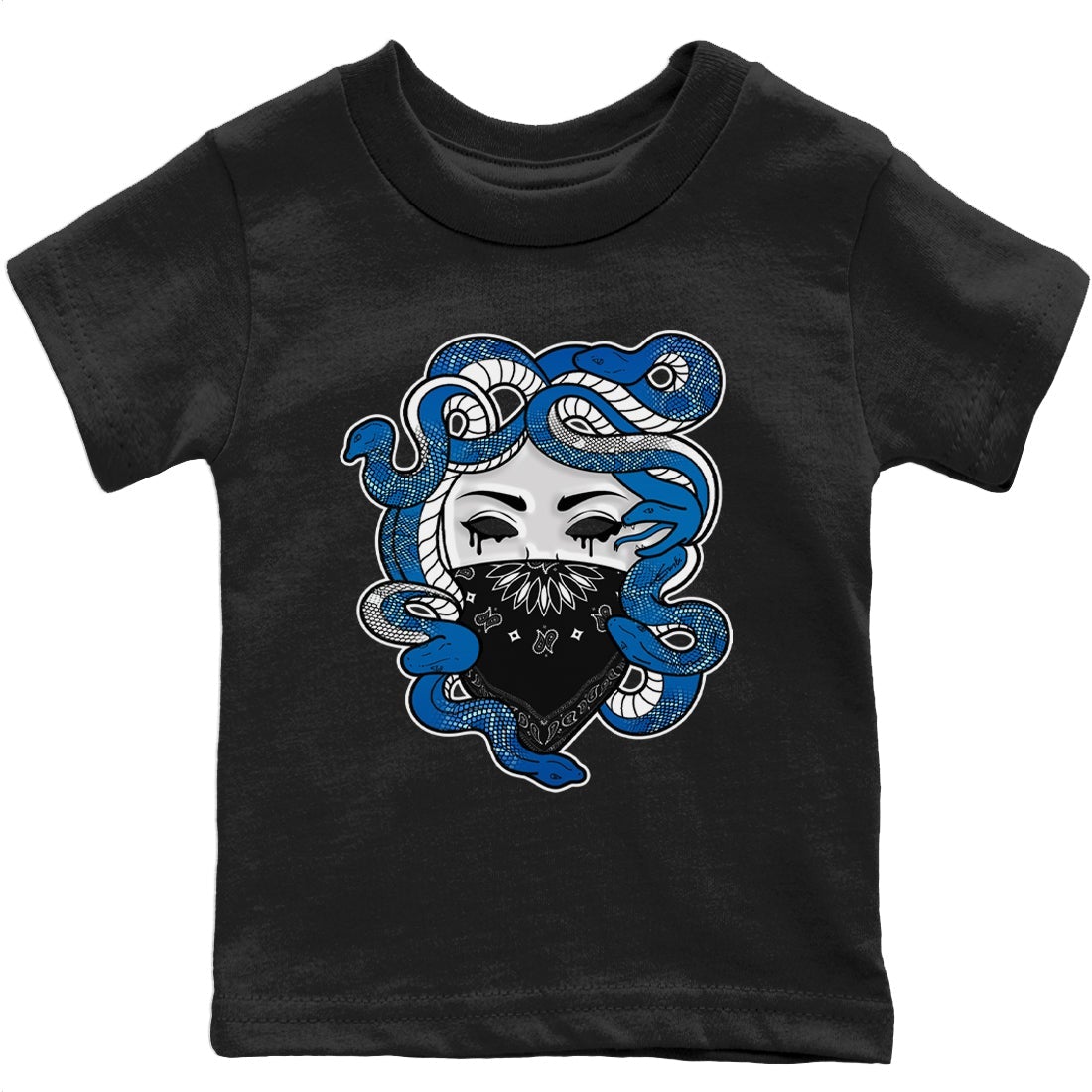 Medusa Kids Tops - Air Jordan 1 Dark Marina Blue