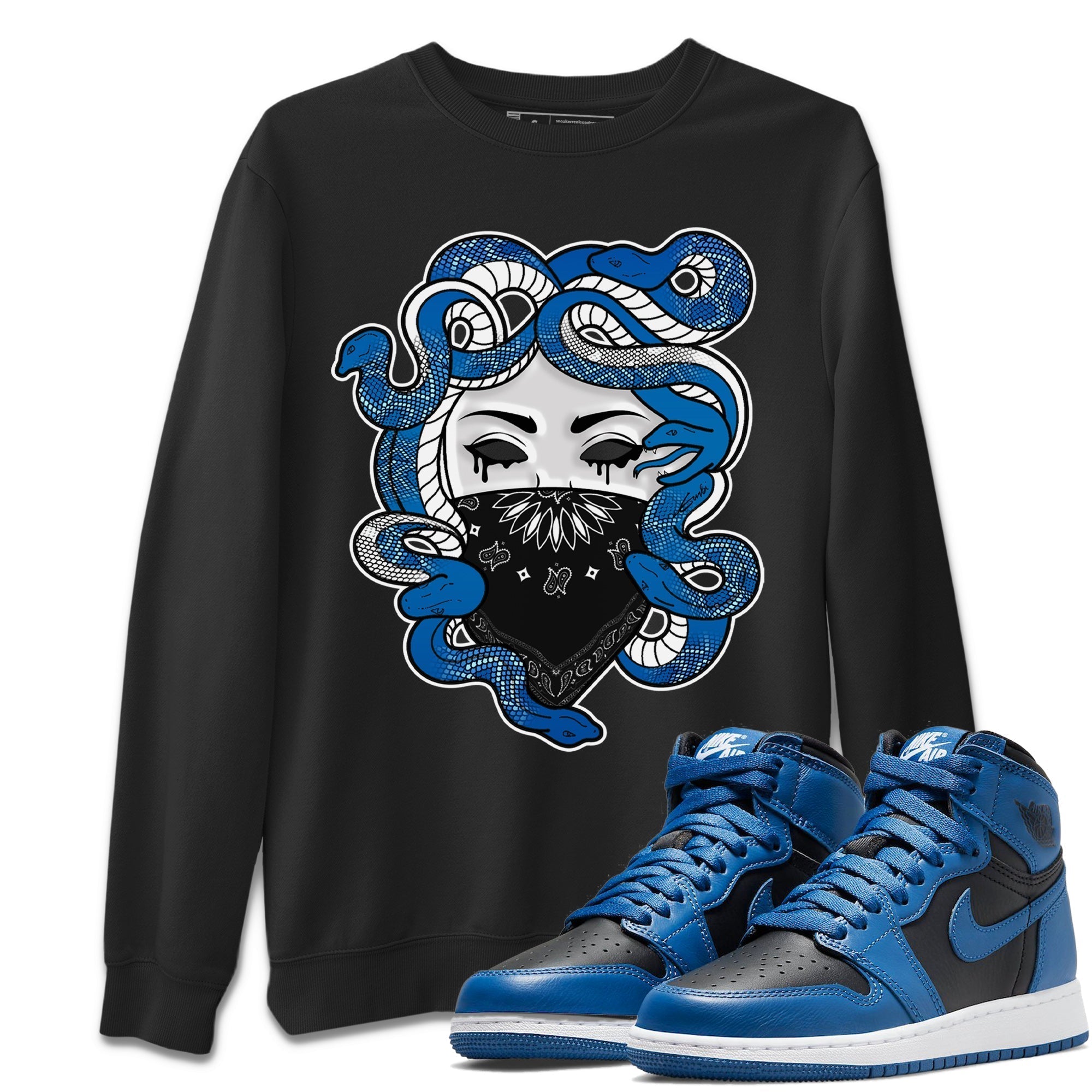 Medusa Unisex Tops - Air Jordan 1 Dark Marina Blue