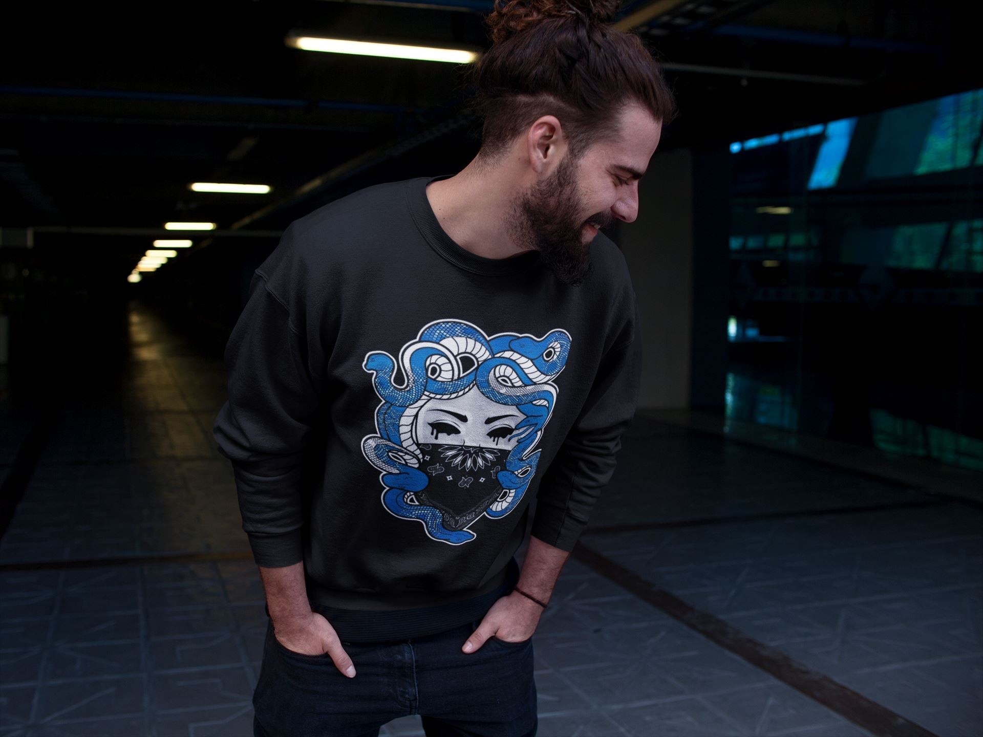 Medusa Unisex Tops - Air Jordan 1 Dark Marina Blue