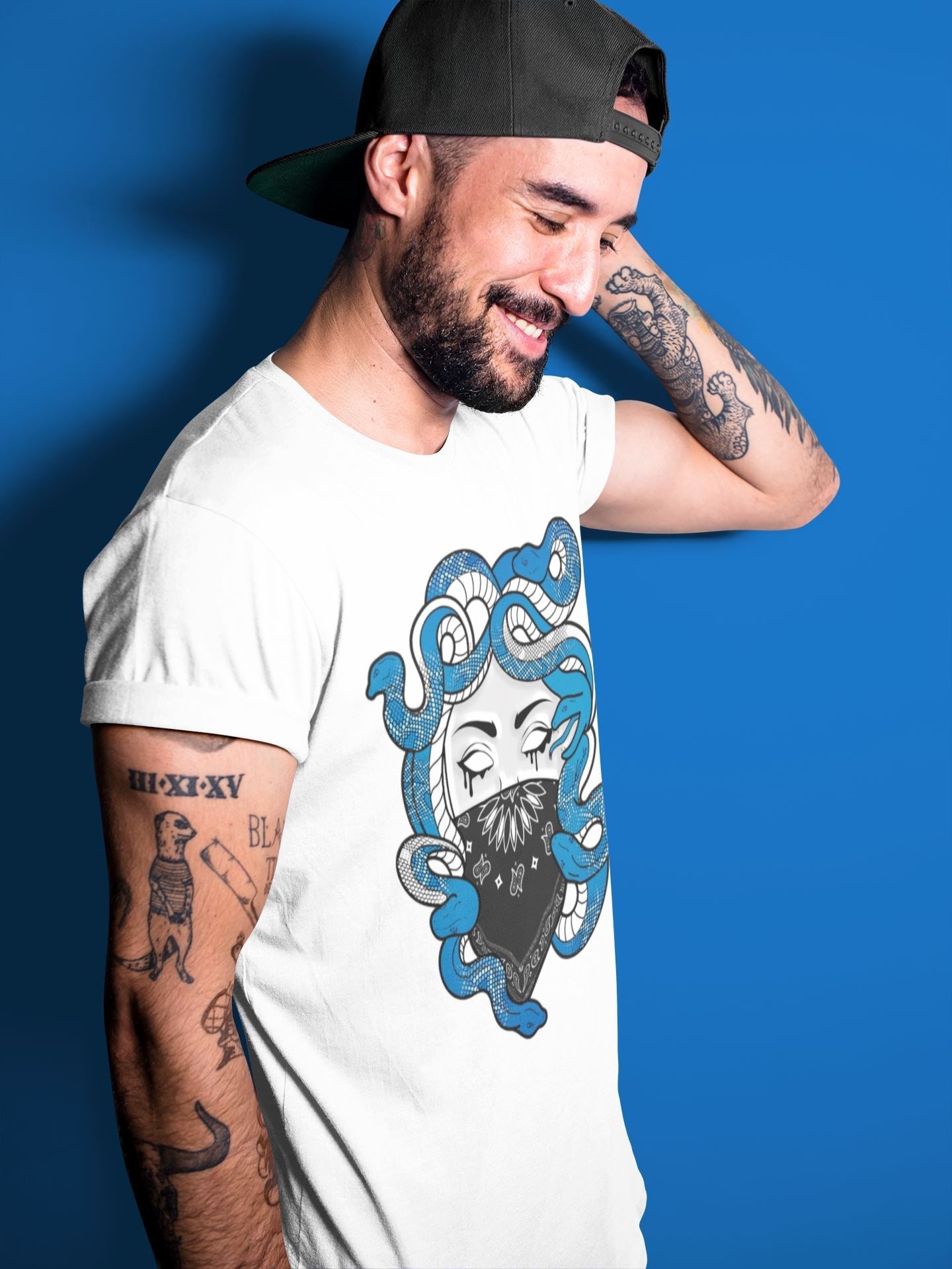 Medusa Unisex Tops - Air Jordan 1 Dark Marina Blue
