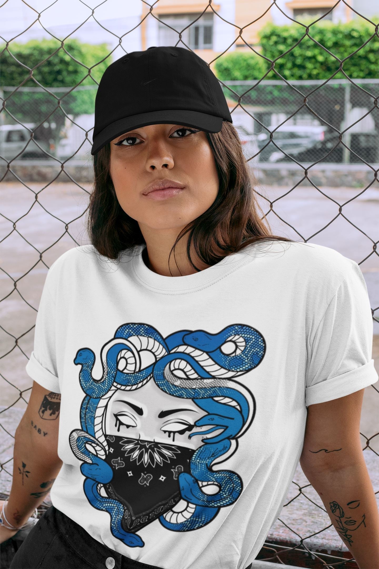 Medusa Unisex Tops - Air Jordan 1 Dark Marina Blue