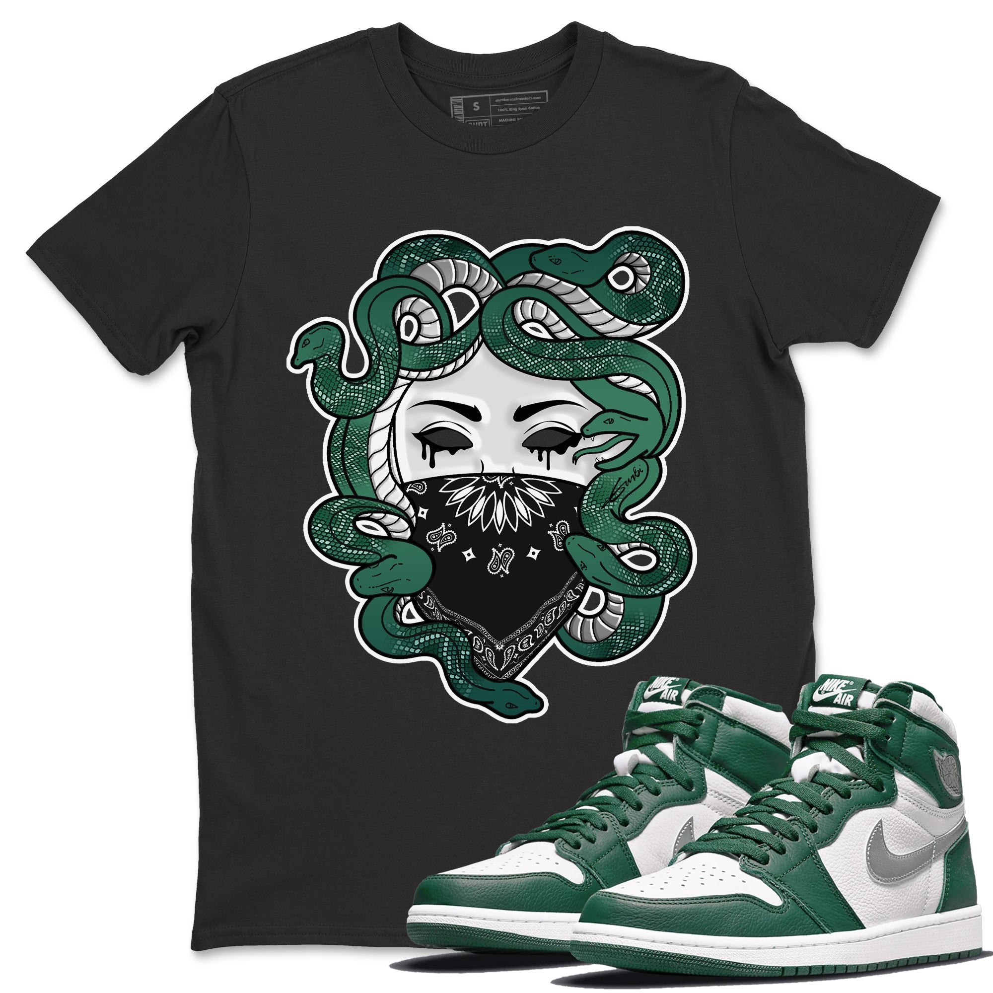 Medusa Unisex Tops - Air Jordan 1 Gorge Green